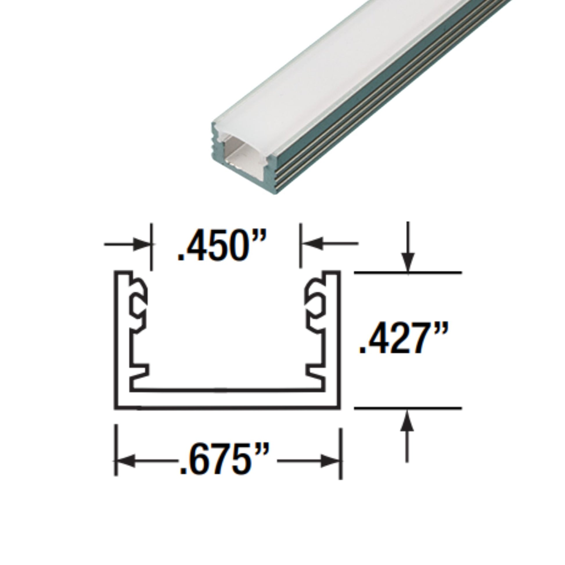4ft Standard Aluminum Mounting Channel - Bees Lighting