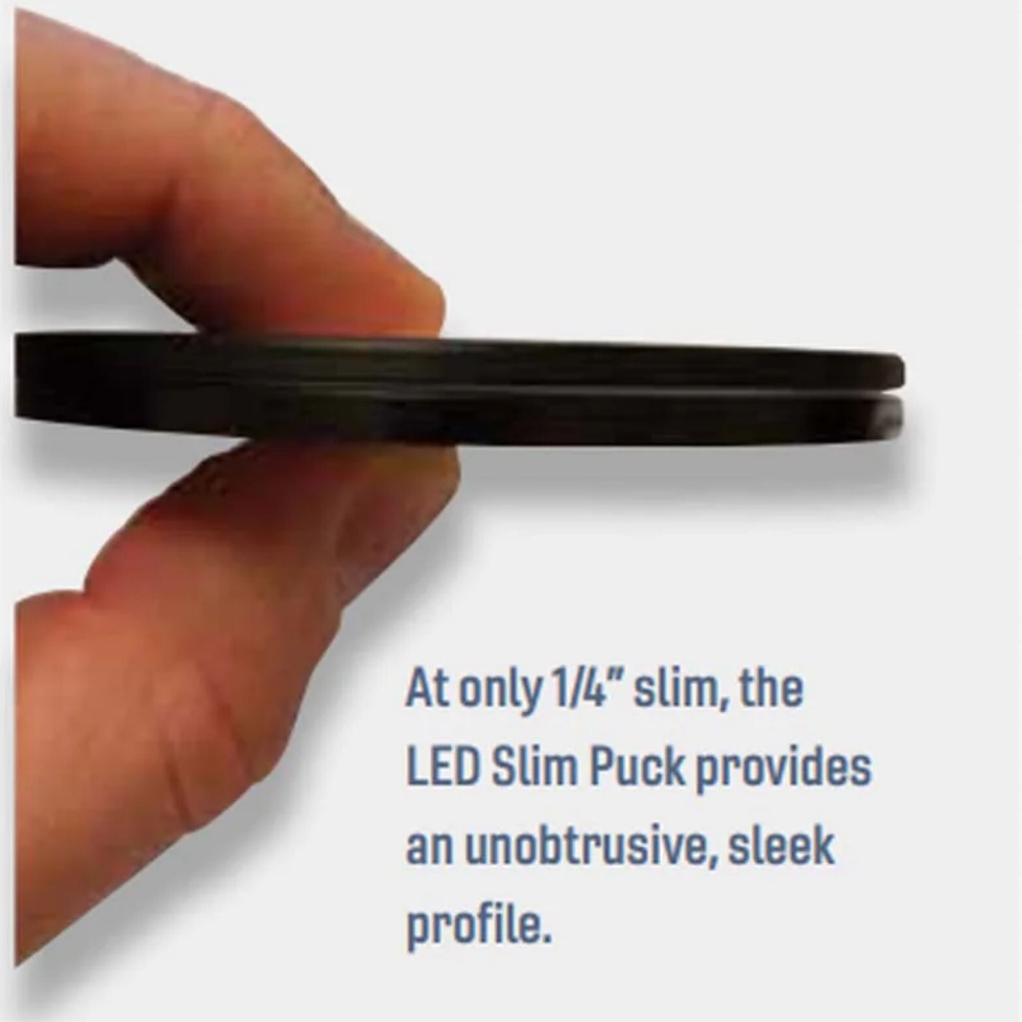 Surface/Recess Mount LED Slim Puck, 170 Lumens, 3000K, 24VDC, Black