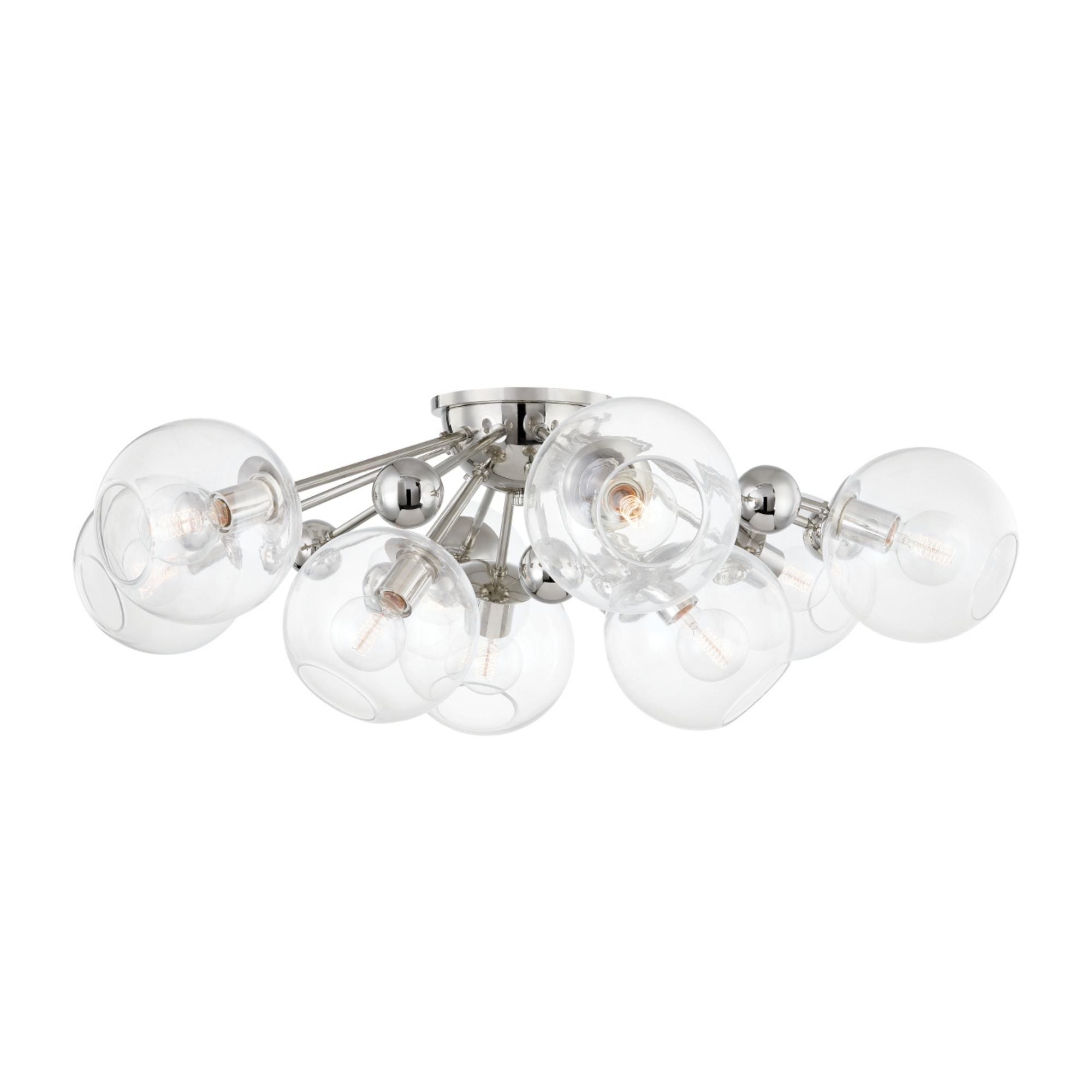 Abbott 42 in. 9 Lights Semi flush Mount Light Polished Nickel finish