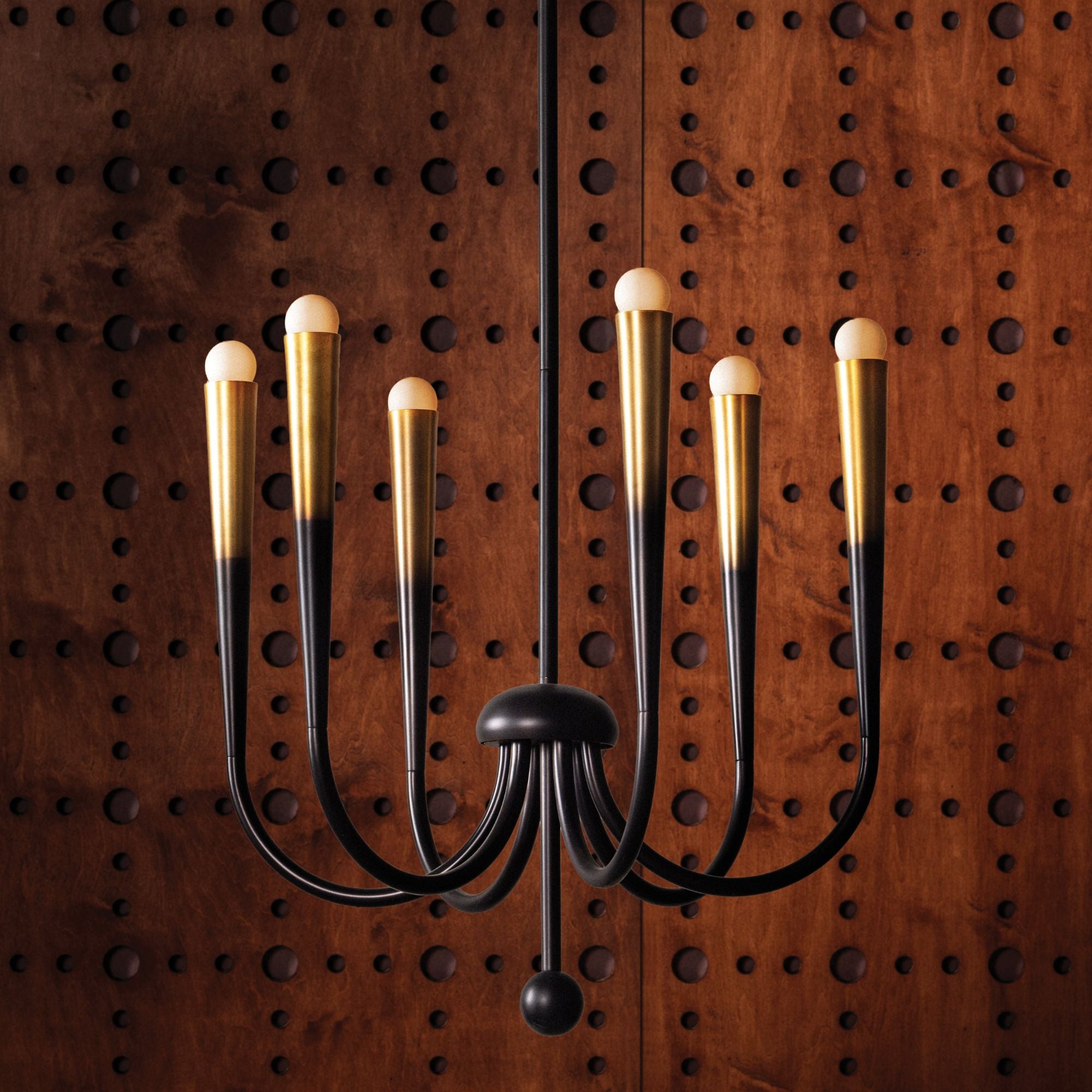 Adley 27" 6-Light Chandelier, Gradient Brass Finish