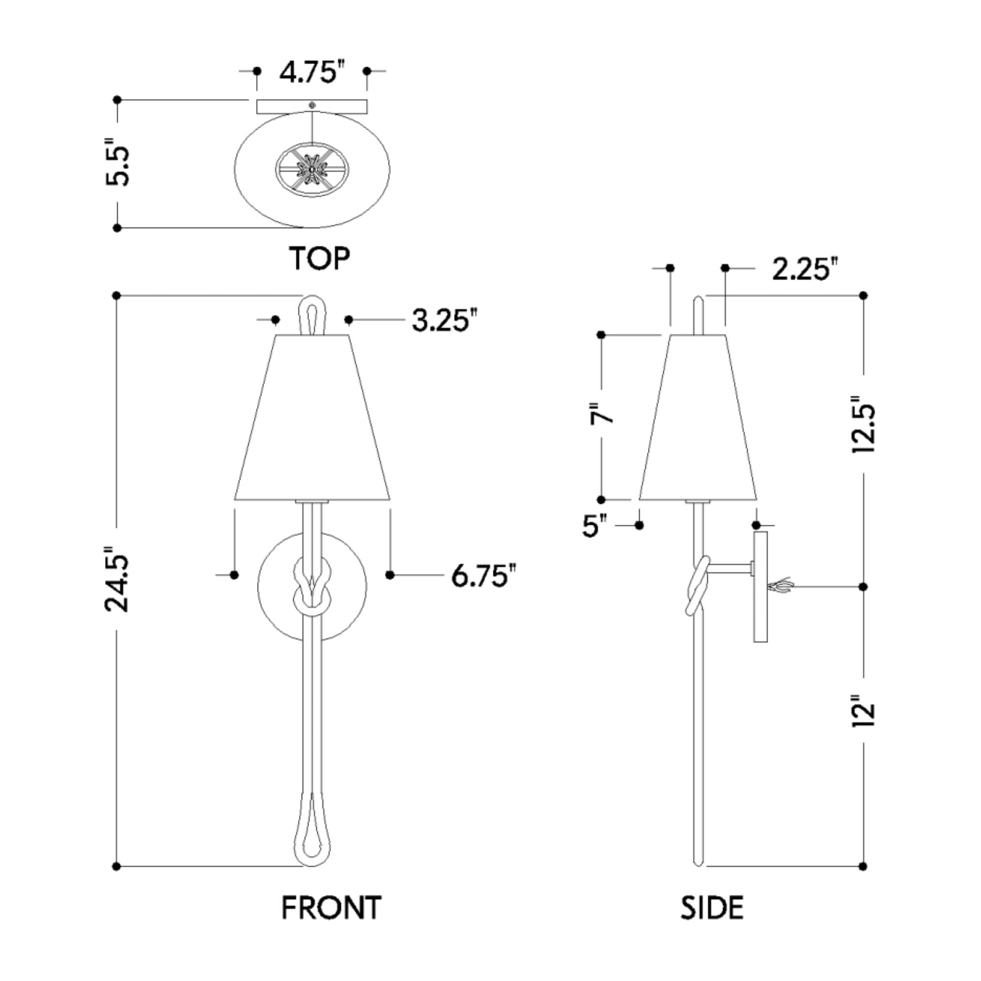 Alburgh 25" Wall Sconce, Aged Iron Finish