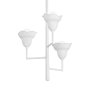 Alora 23" 3-Light Chandelier, White Plaster Finish