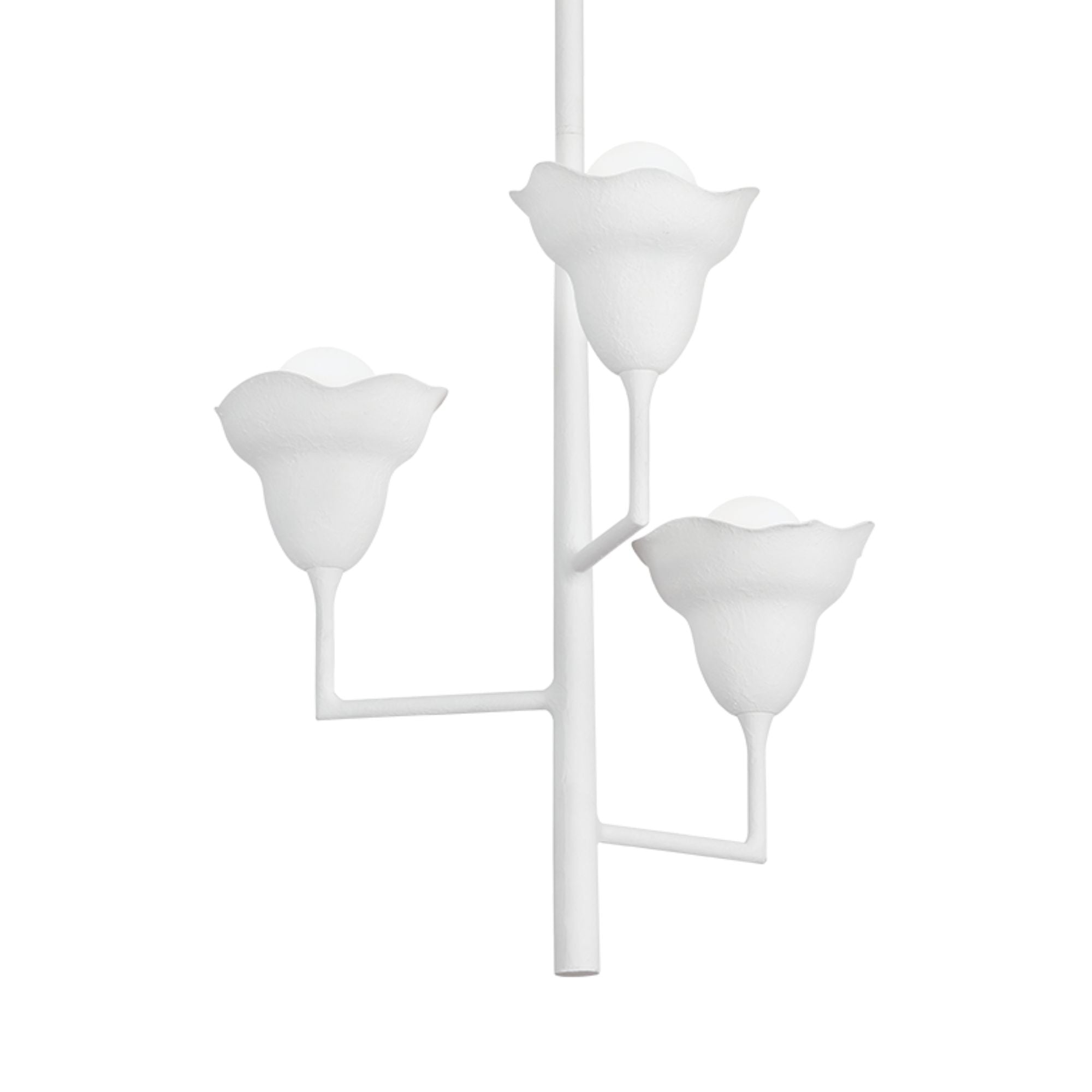 Alora 23" 3-Light Chandelier, White Plaster Finish