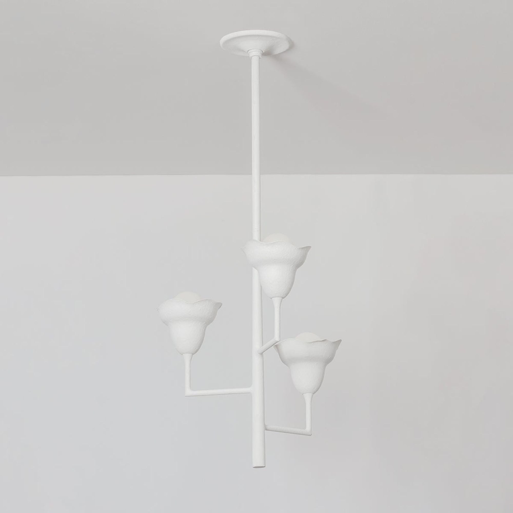 Alora 23" 3-Light Chandelier, White Plaster Finish