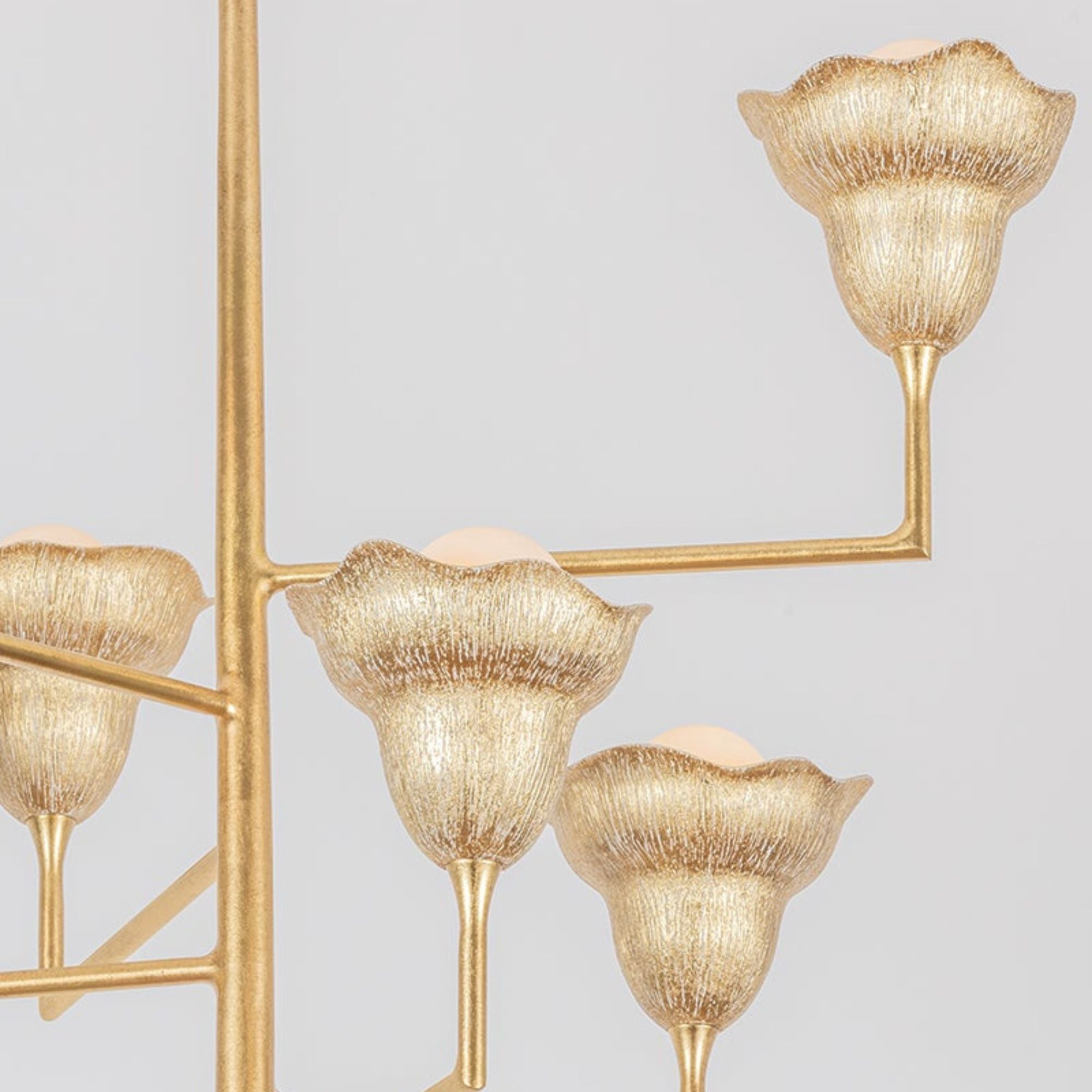 Alora 32" 6-Light Chandelier, Vintage Gold Leaf/Gilded Ivory Finish