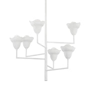 Alora 32" 6-Light Chandelier, White Plaster Finish