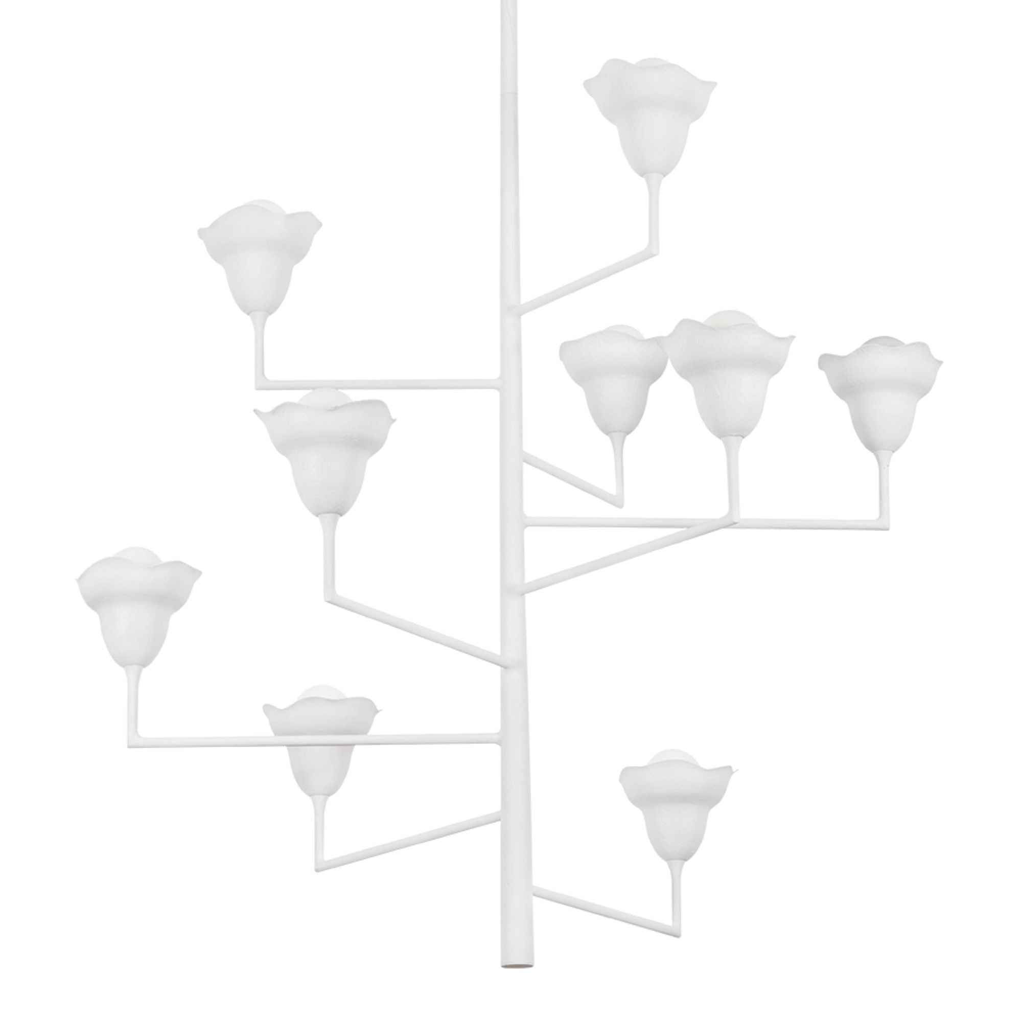 Alora 45" 9-Light Chandelier, White Plaster Finish