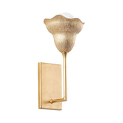 Alora 15" Wall Sconce, Vintage Gold Leaf/Gilded Ivory Finish