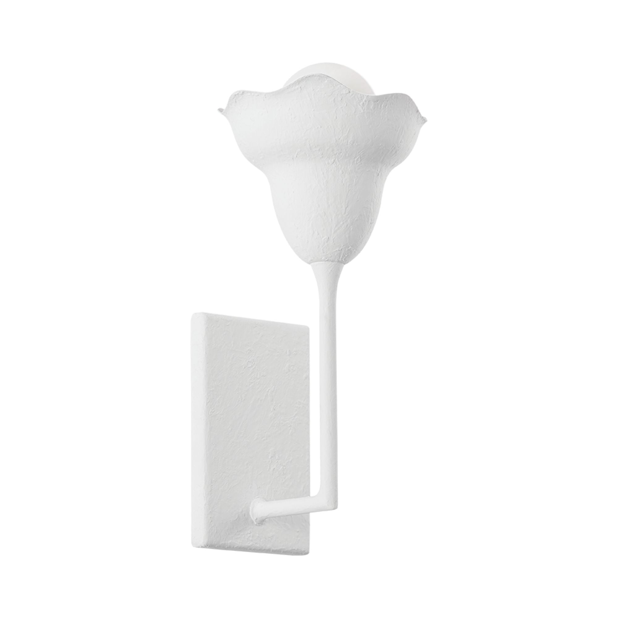 Alora 15" Wall Sconce, White Plaster Finish