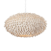 Hudson Valley Alsen 36.5 in. 6-Light Pendant, White Plaster with Coco Shell