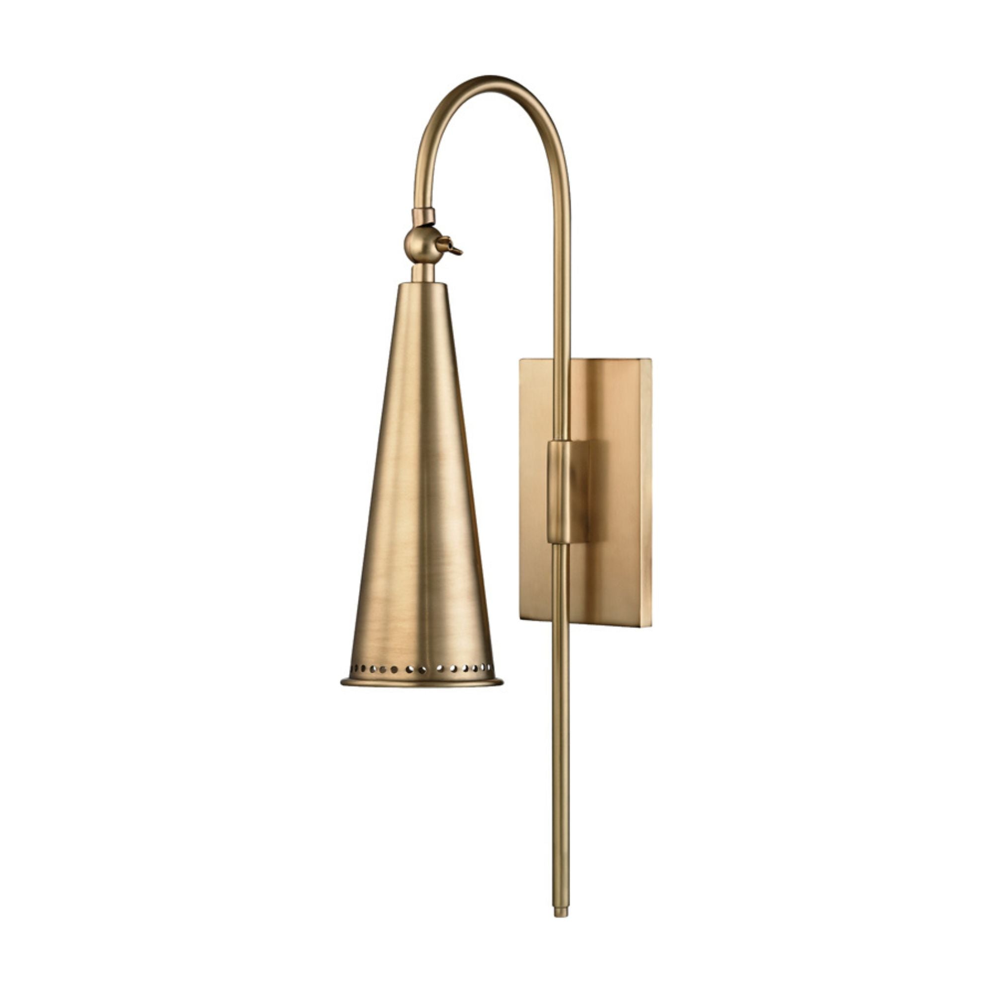 Alva 21" Wall Sconce, Aged Brass Finish