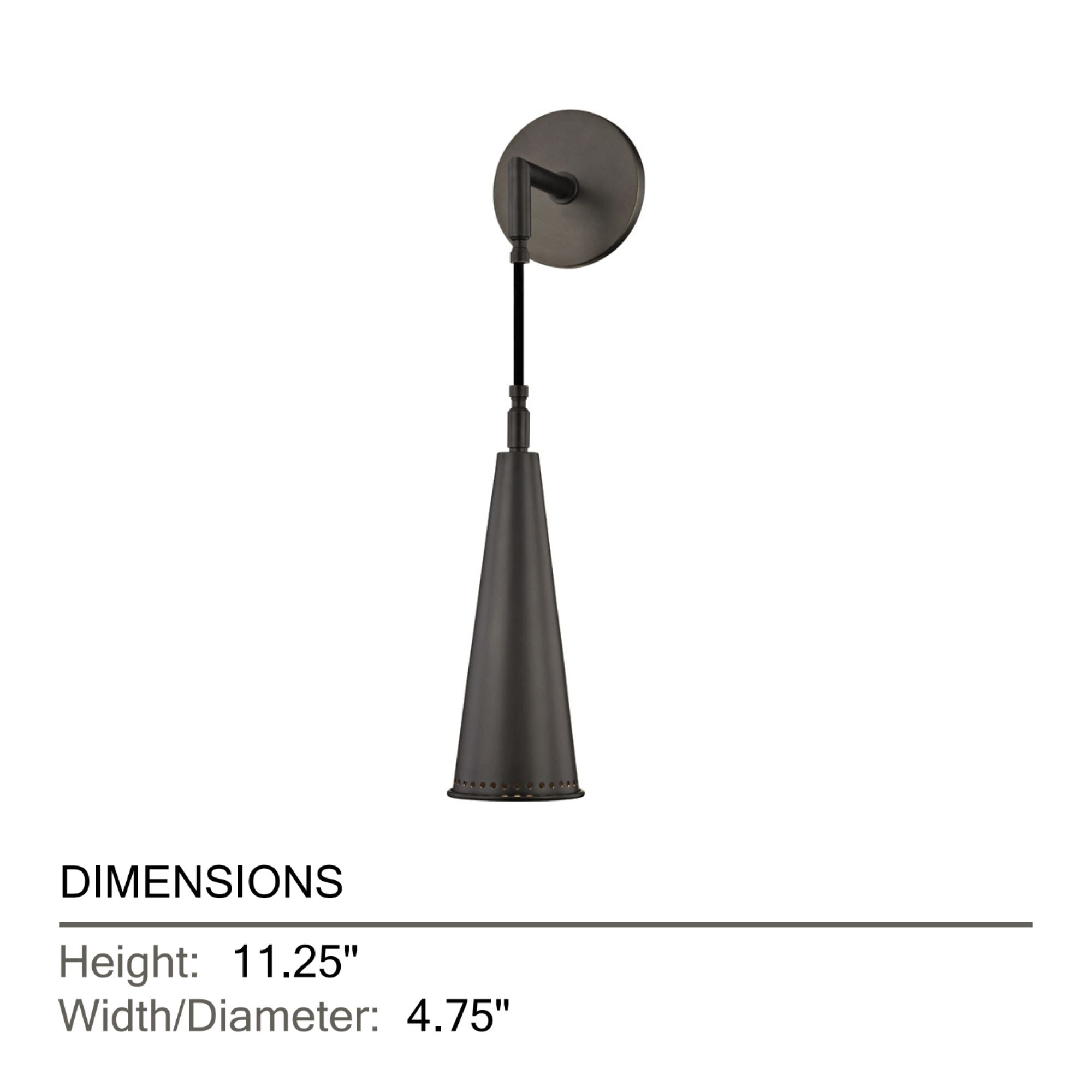 Alva 11" Wall Sconce, Old Bronze Finish