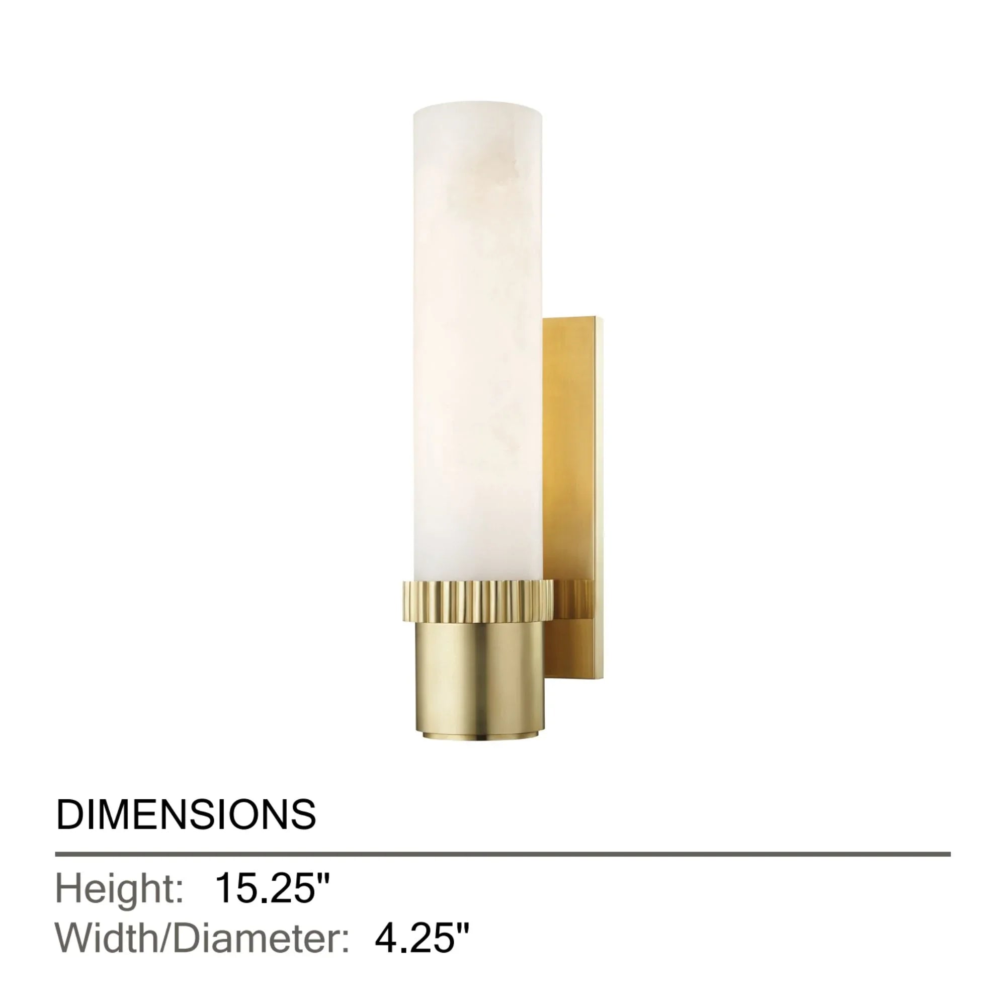 Argon 15" Wall Sconce, Aged Brass Finish