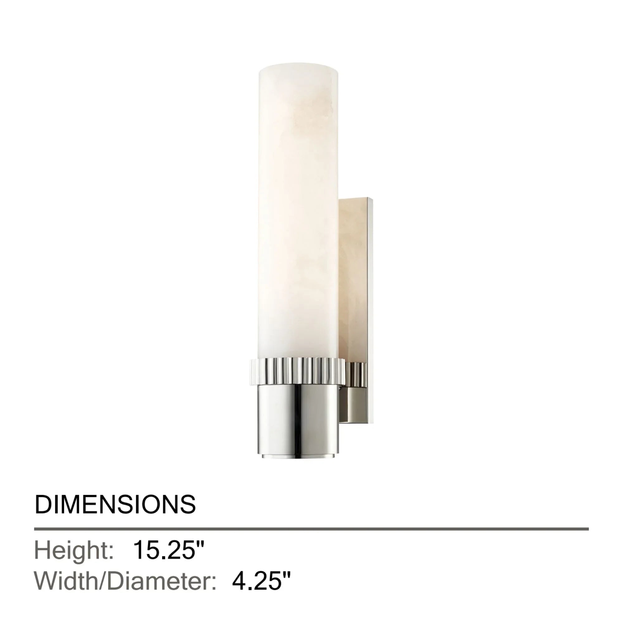 Argon 15" Wall Sconce, Polished Nickel Finish