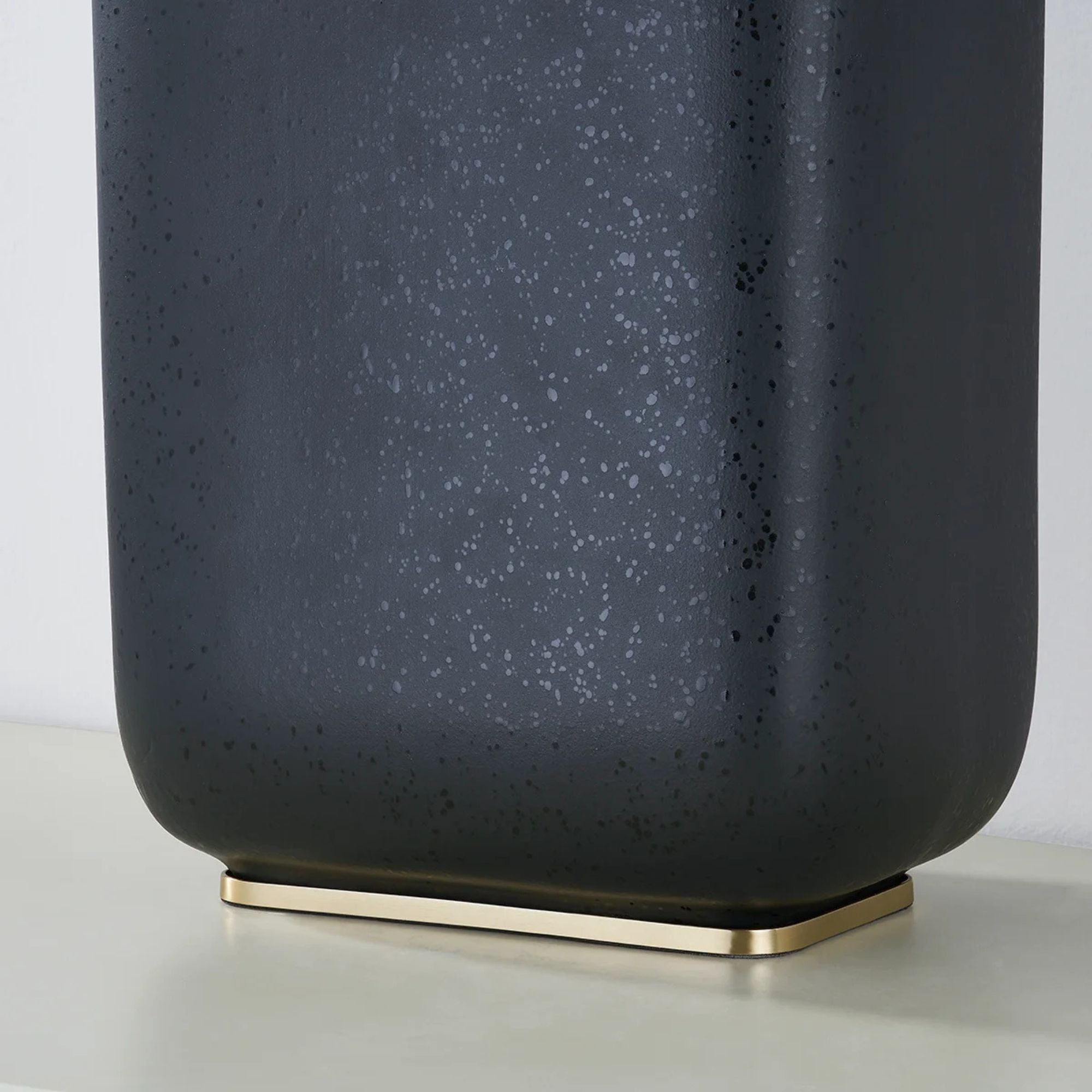 Arthur 26" Table Lamp, Aged Brass/Black Lava Ceramic Finish