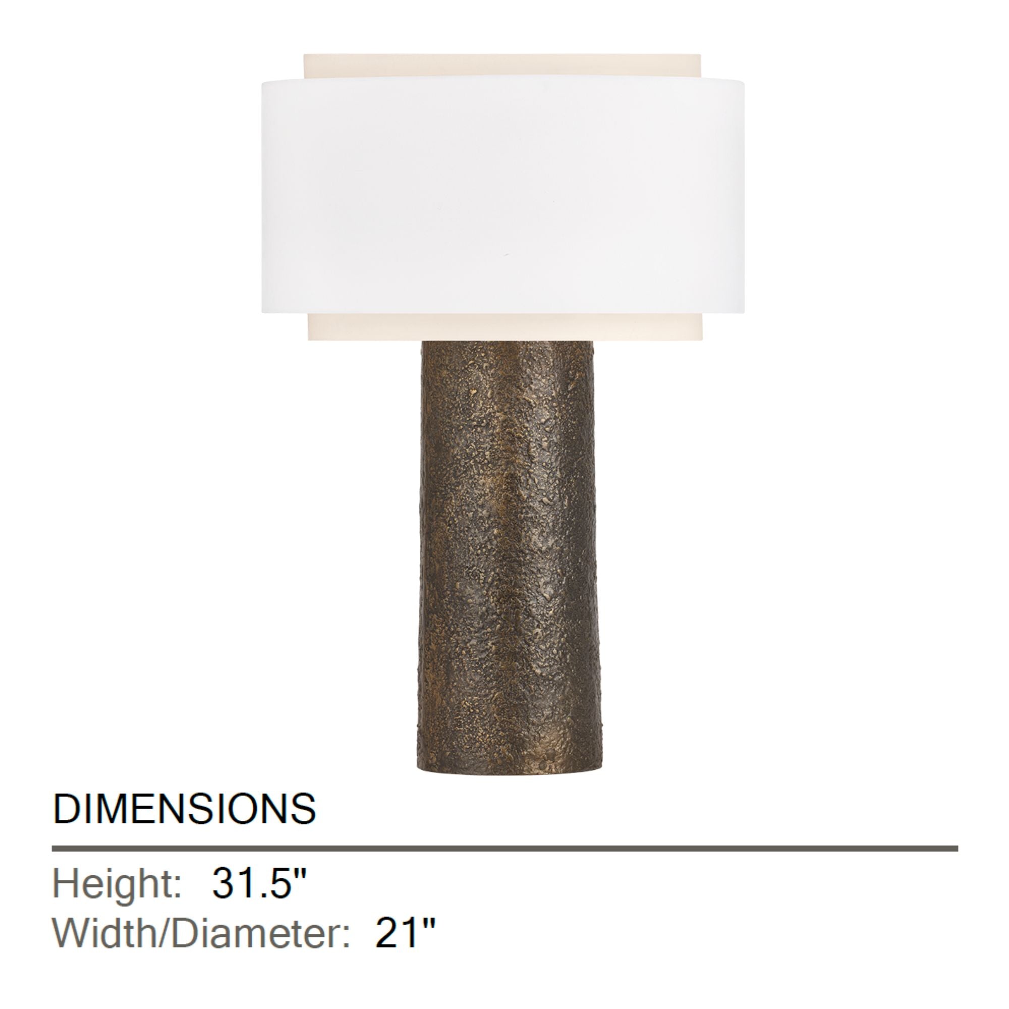 Hudson Valley Ashburton 31.5 in. Table Lamp, Bronze with White Linen Shade