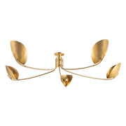 Hudson Valley Avondale 21 in. 5-Light Semi-Flush Mount, Aged Brass