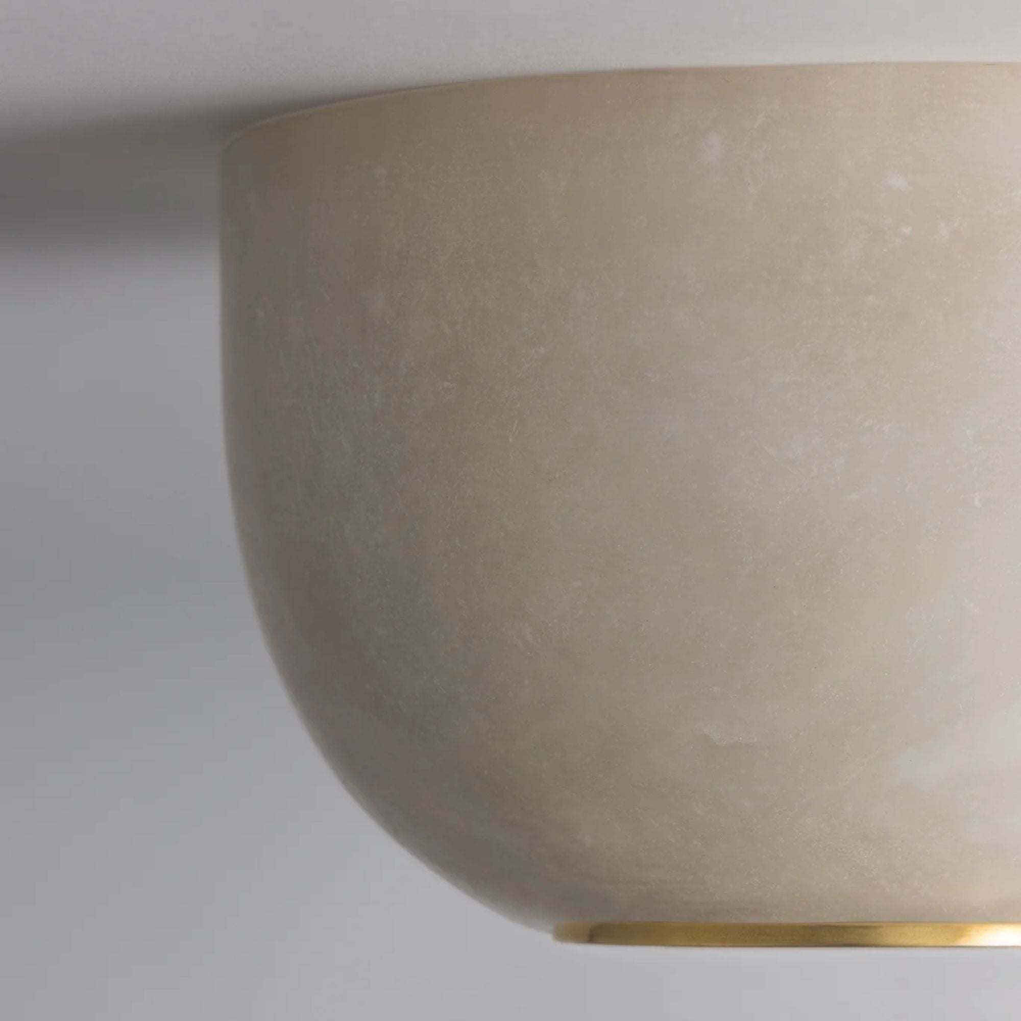 Hudson Valley Bains Corner 5 in. Flush Mount Light, Aged Brass with Alabaster Natural Stone