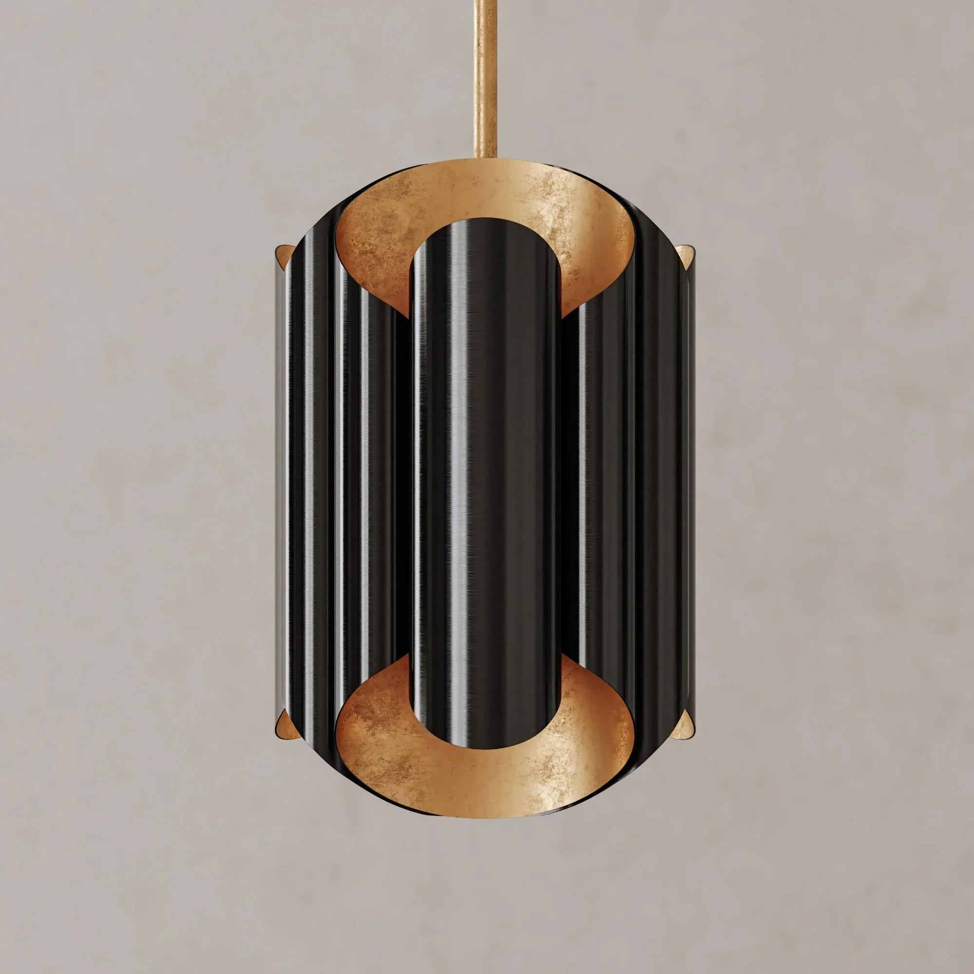 Hudson Valley Lighting - Banks 17" 6-Light Pendant, Gold Leaf/Black Finish | Bees Lighting