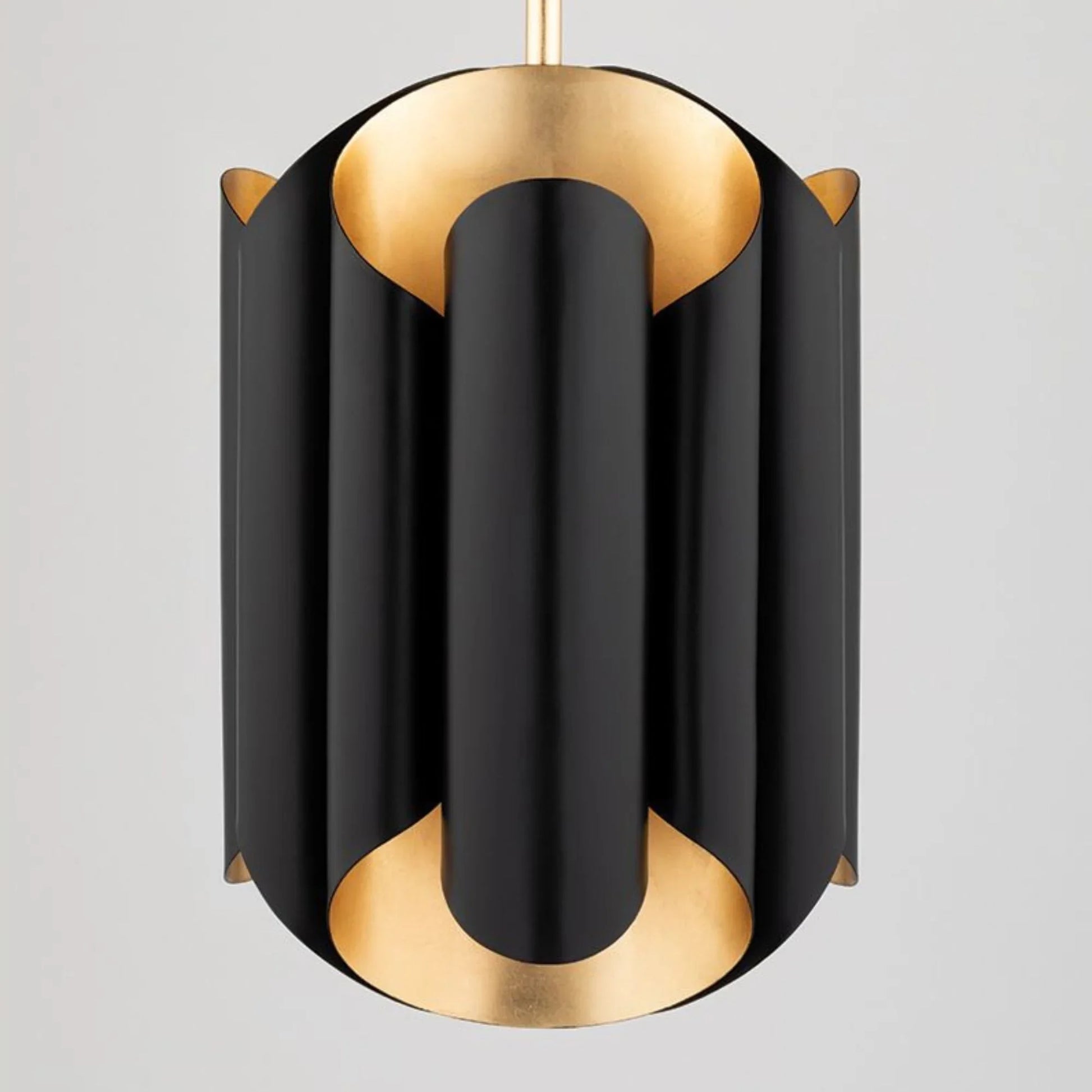 Hudson Valley Lighting - Banks 17" 6-Light Pendant, Gold Leaf/Black Finish | Bees Lighting