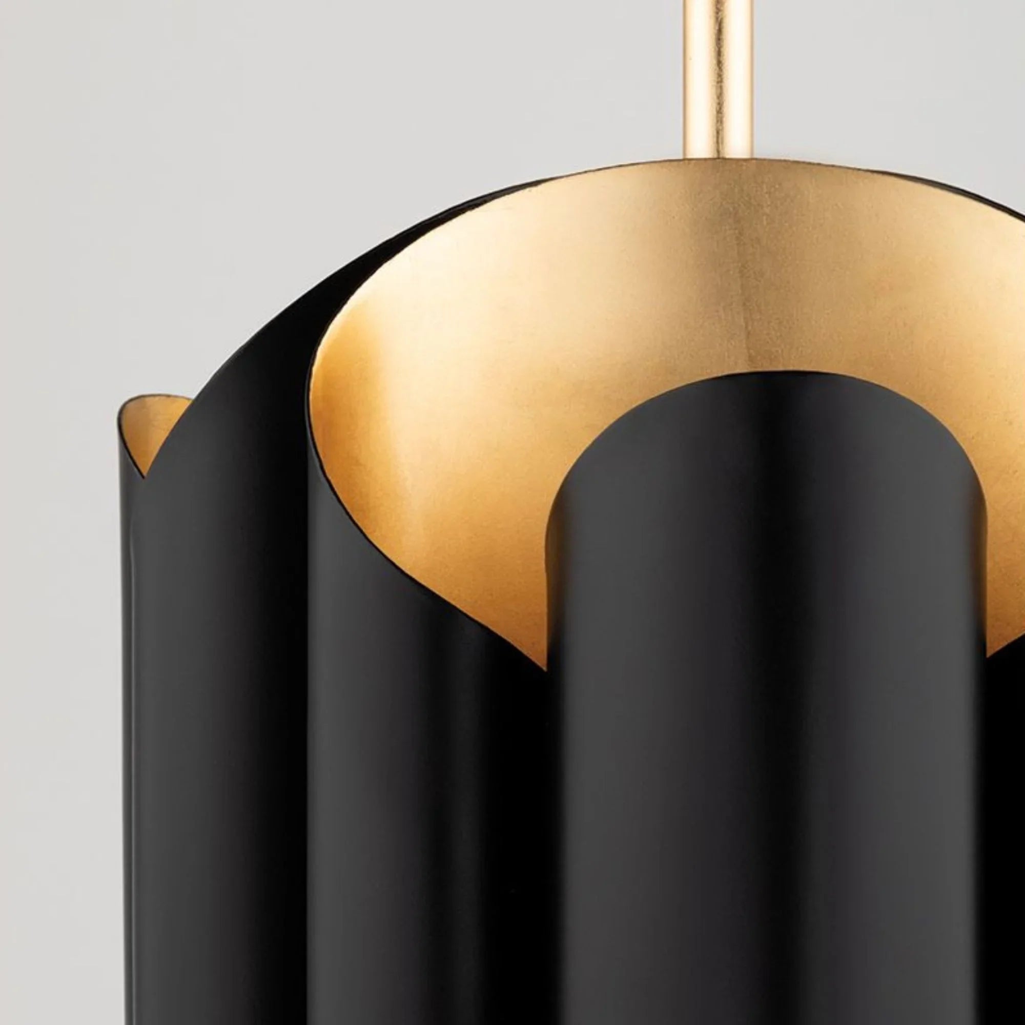 Hudson Valley Lighting - Banks 17" 6-Light Pendant, Gold Leaf/Black Finish | Bees Lighting