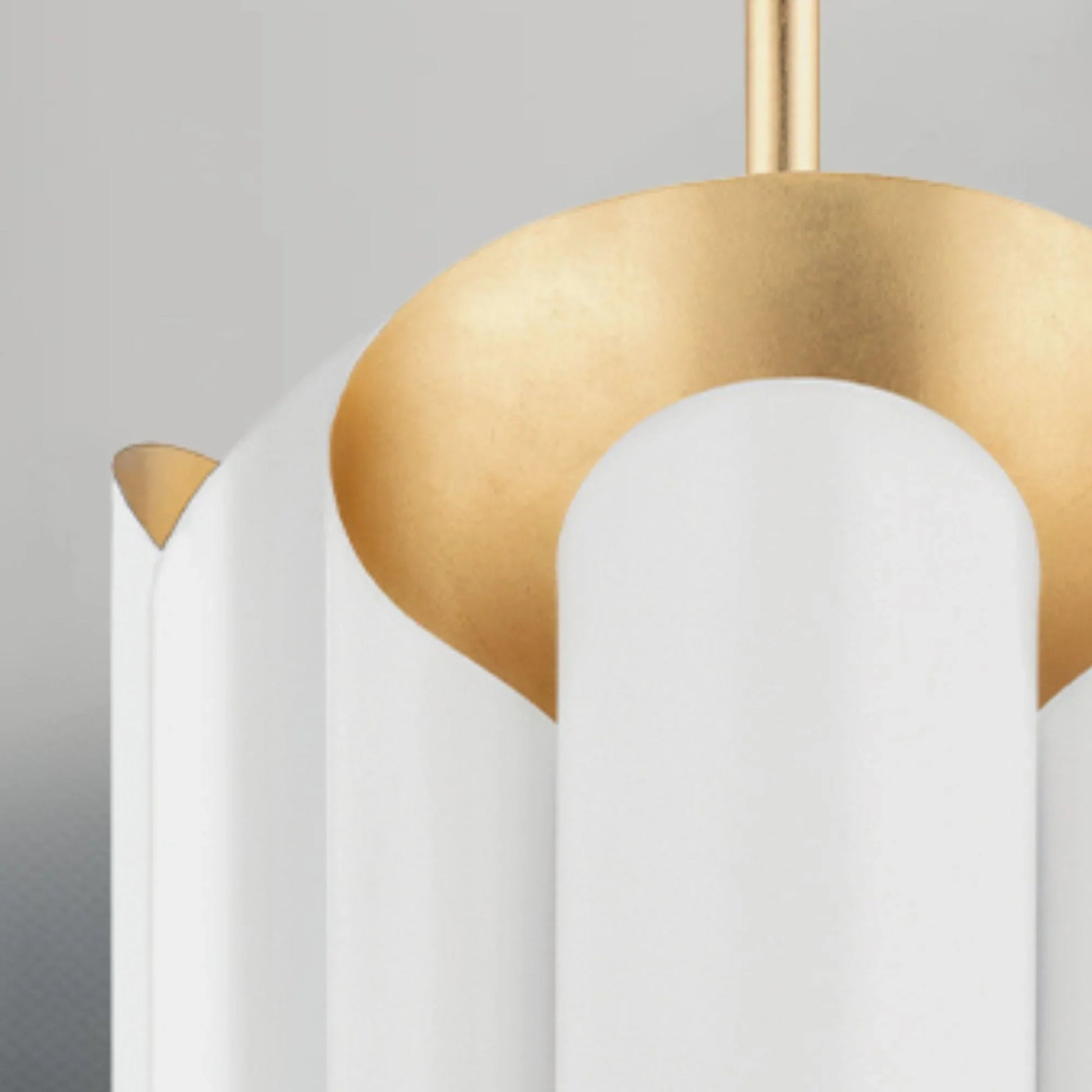 Hudson Valley Lighting - Banks 17" 6-Light Pendant, Gold Leaf/White Finish | Bees Lighting