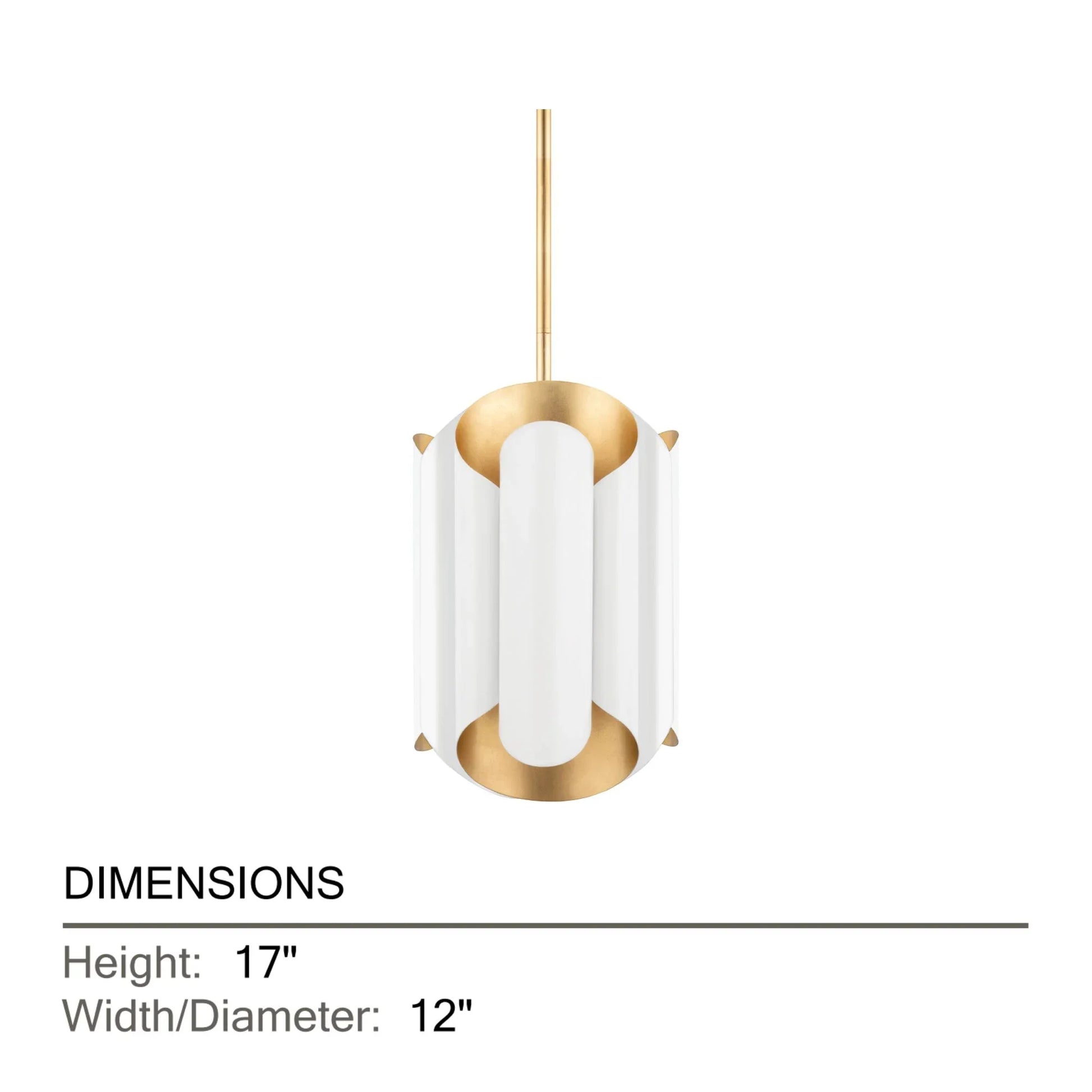 Hudson Valley Lighting - Banks 17" 6-Light Pendant, Gold Leaf/White Finish | Bees Lighting