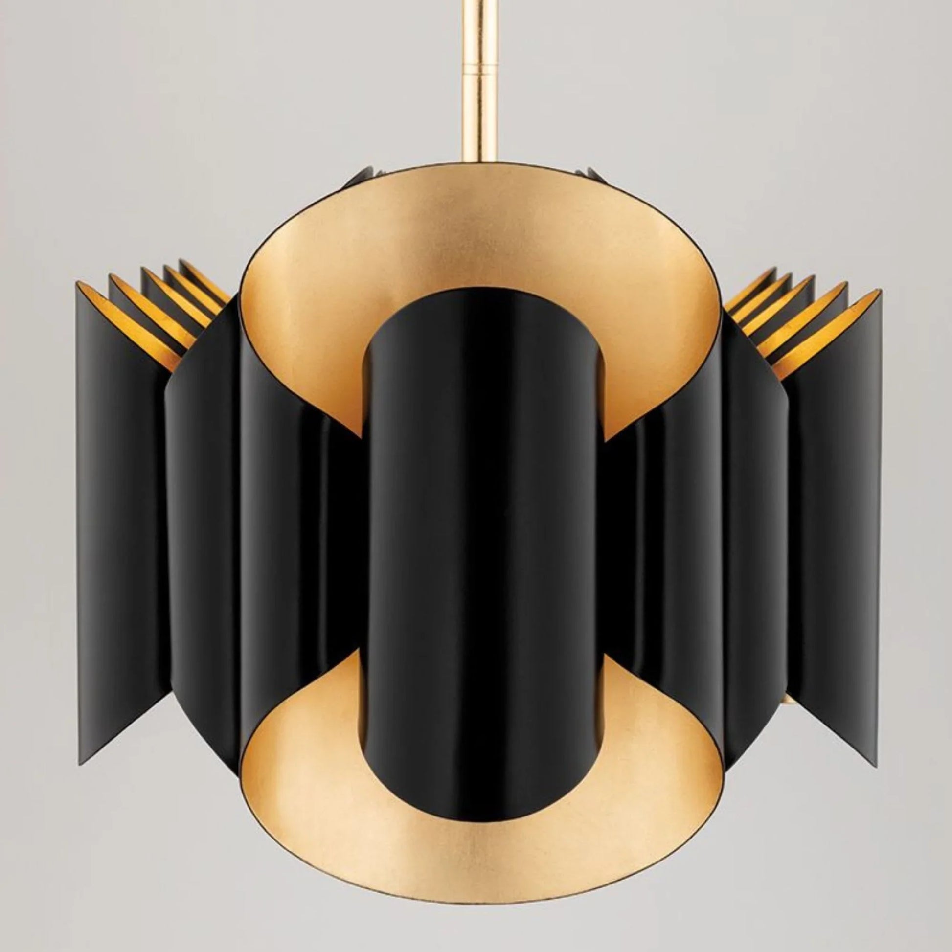 Hudson Valley Lighting - Banks 46" 12-Light Island Pendant, Gold Leaf/Black Finish | Bees Lighting
