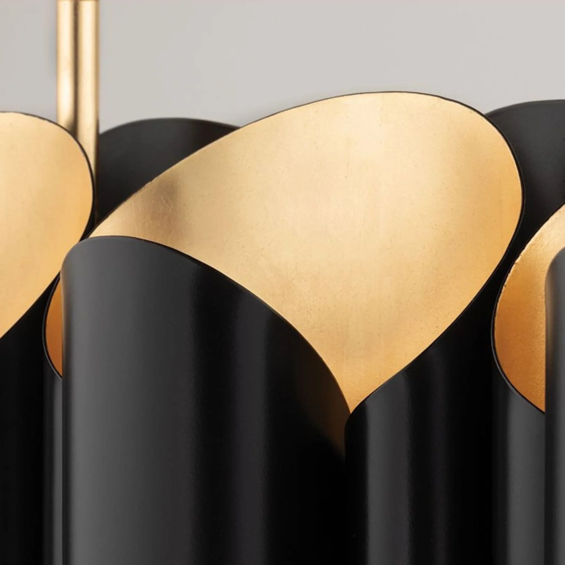 Hudson Valley Lighting - Banks 46" 12-Light Island Pendant, Gold Leaf/Black Finish | Bees Lighting