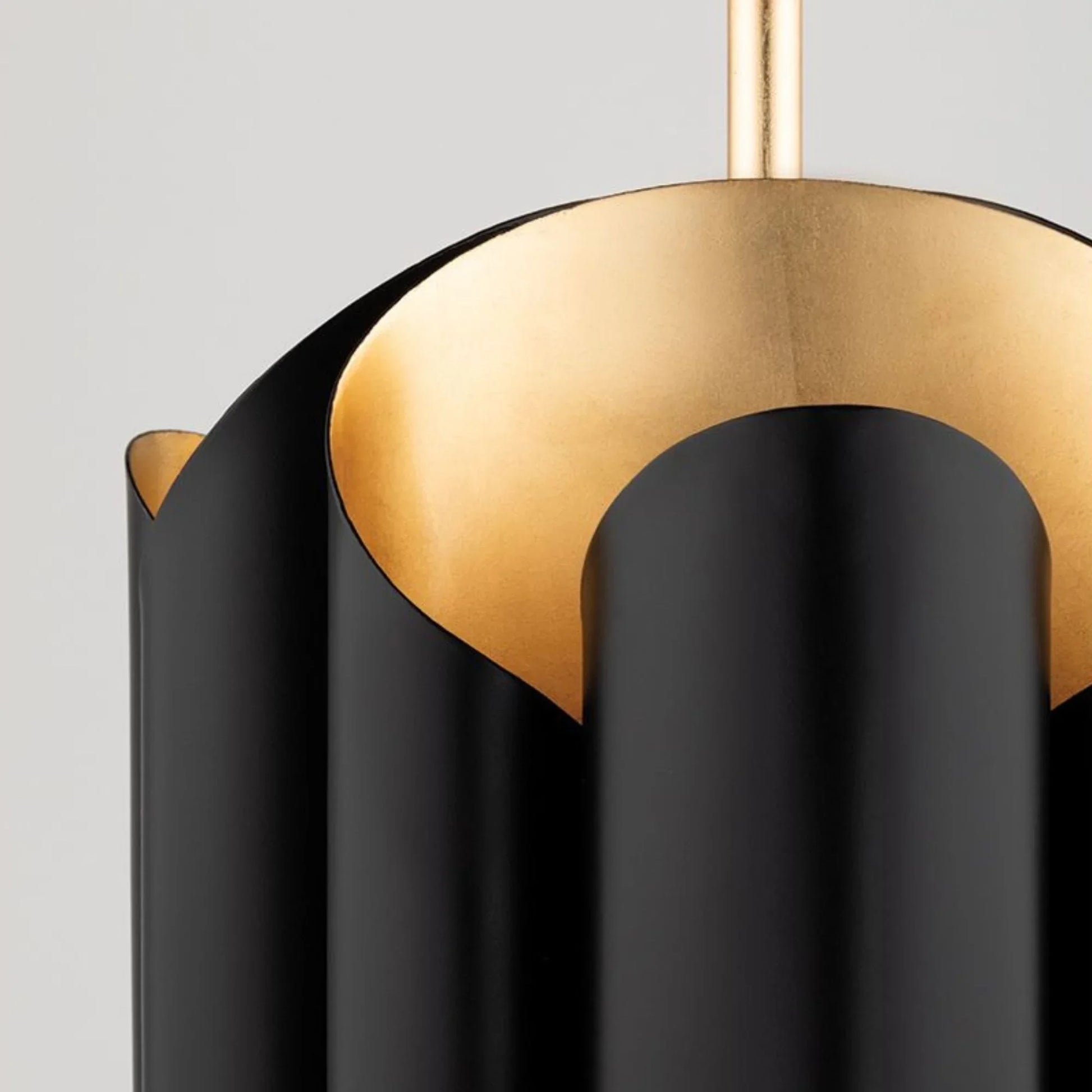 Hudson Valley Lighting - Banks 46" 12-Light Island Pendant, Gold Leaf/Black Finish | Bees Lighting