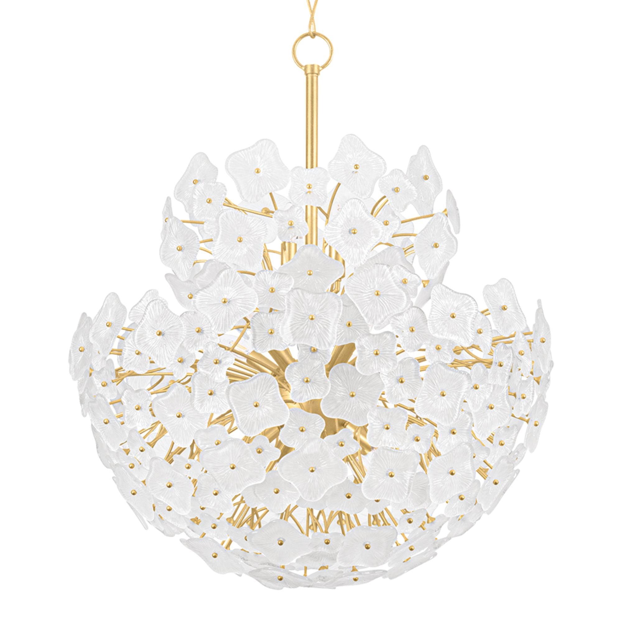 Barrytown 39" 13 Light Chandelier, Vintage Gold Leaf Finish