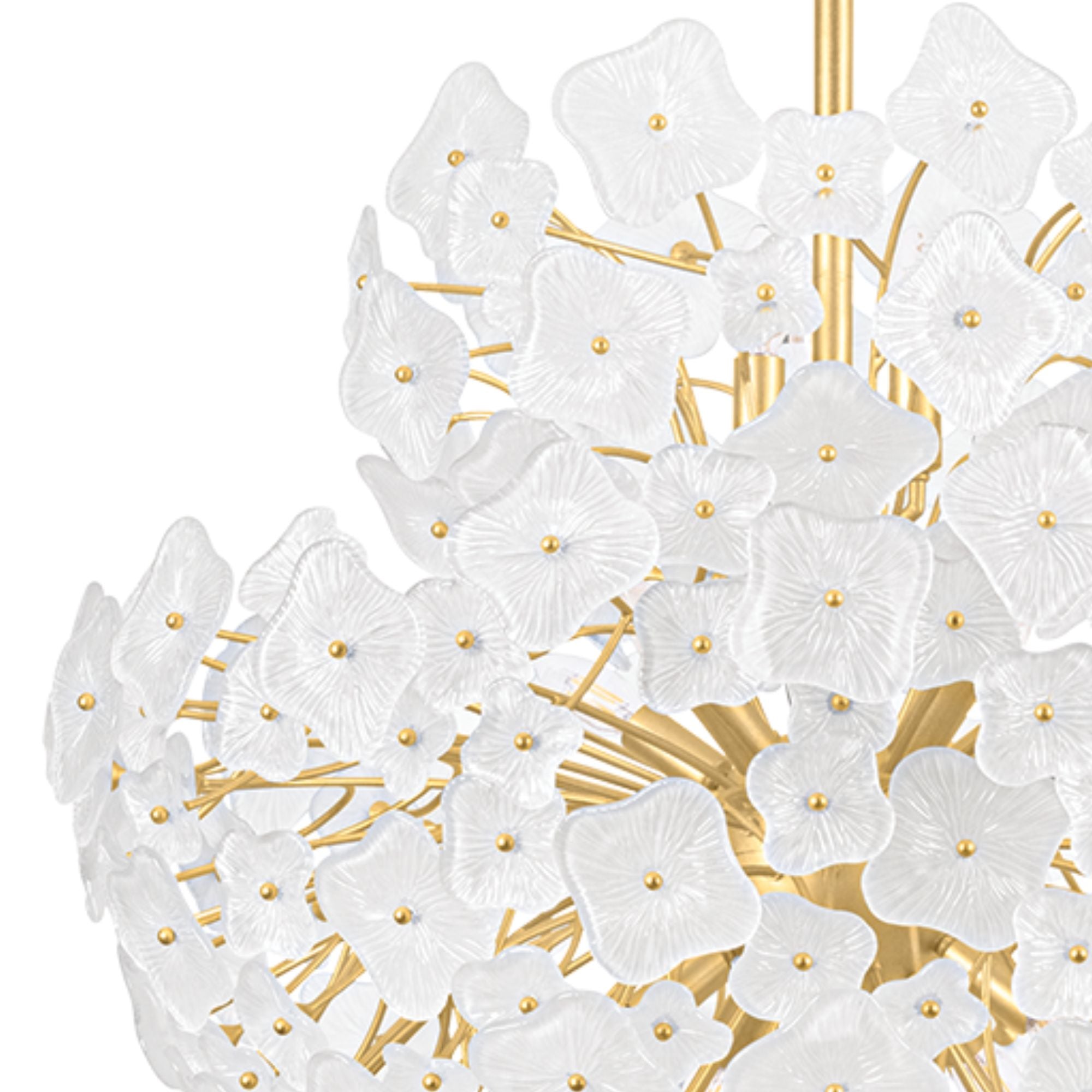 Barrytown 39" 13 Light Chandelier, Vintage Gold Leaf Finish
