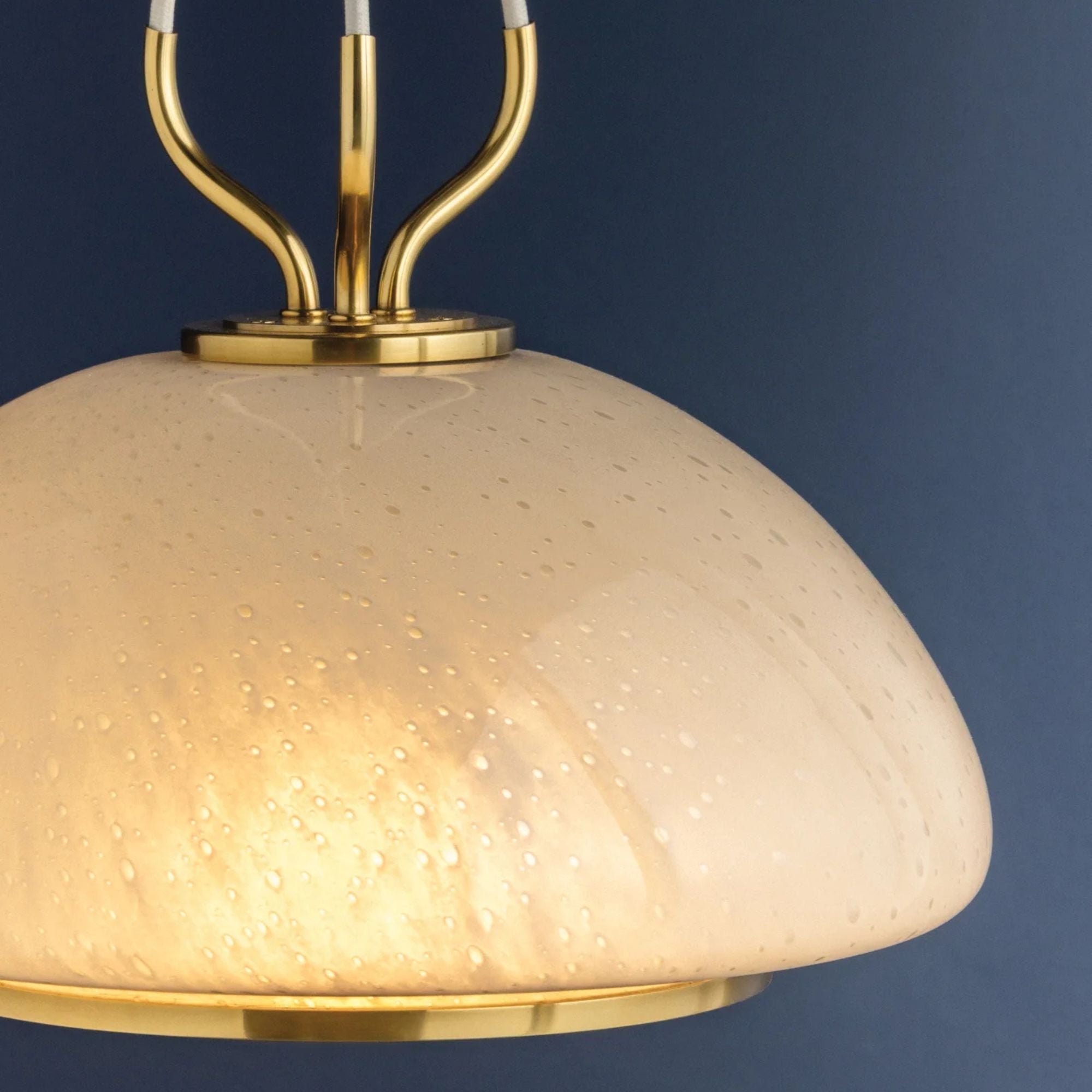 Hudson Valley Baudette 10.5 in. Pendant Light, Aged Brass with Seeded Cloud Glass
