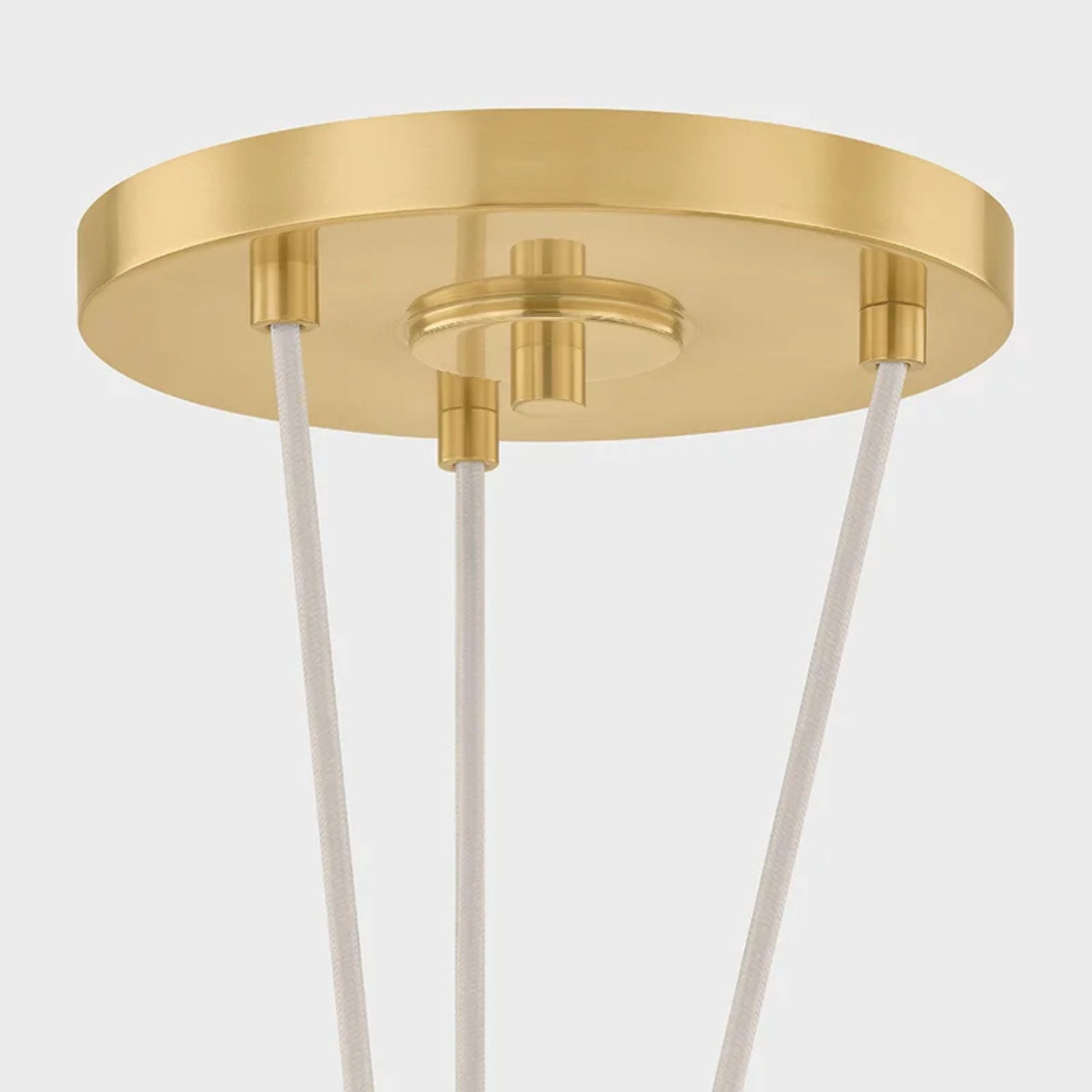 Hudson Valley Baudette 13.5 in. Pendant Light, Aged Brass with Seeded Cloud Glass