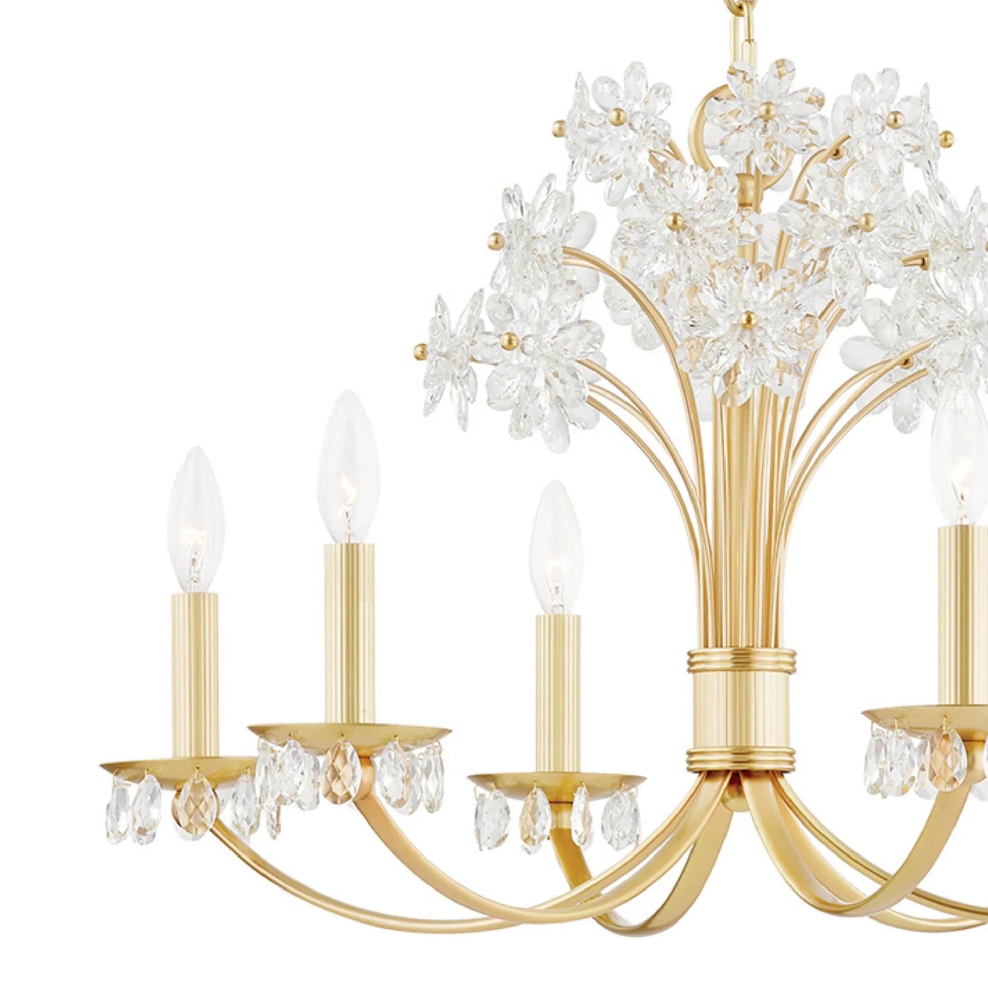 Hudson Valley Lighting - Beaumont 26" 6-Light Chandelier, Aged Brass Finish | Bees Lighting