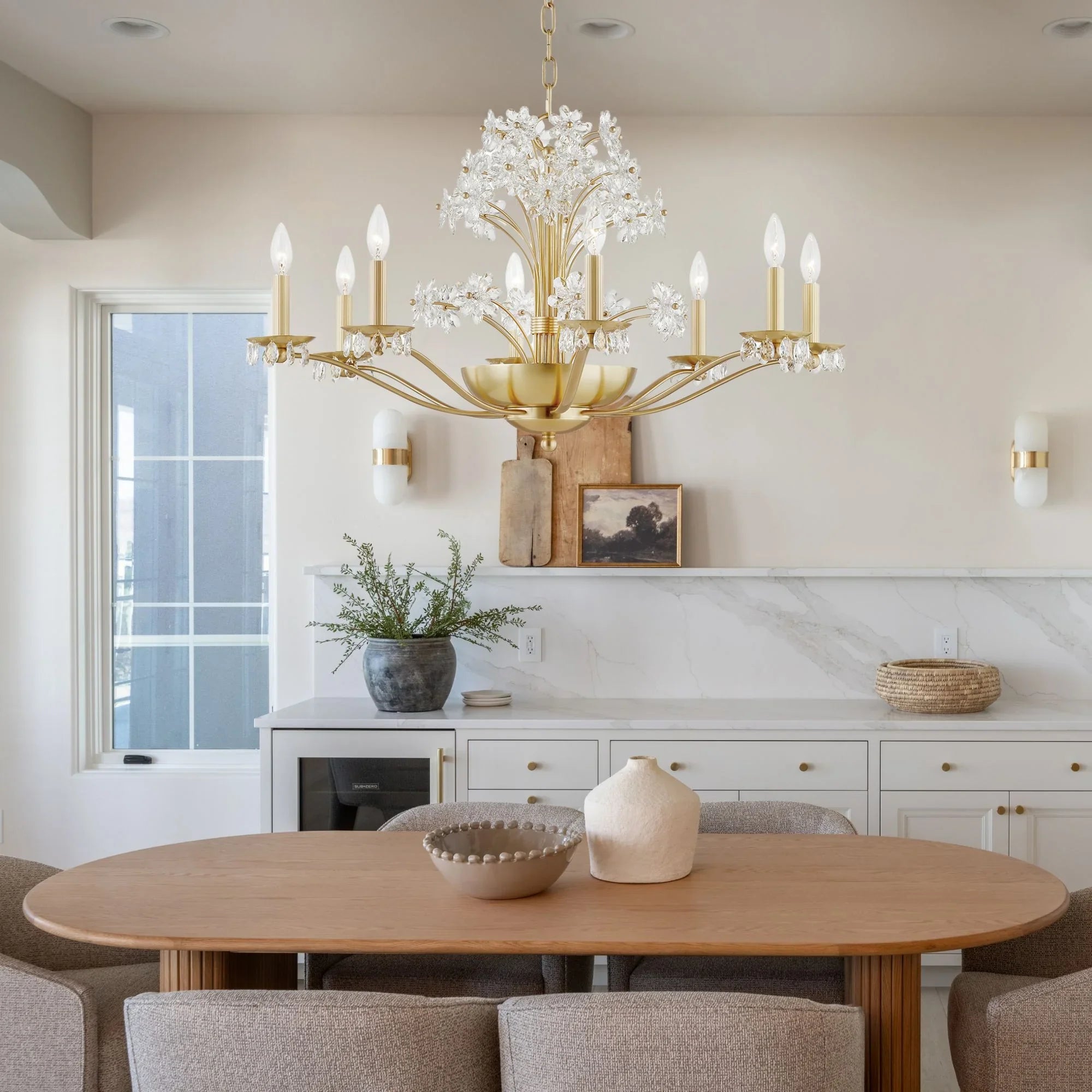 Hudson Valley Lighting - Beaumont 34" 10-Light Chandelier, Aged Brass Finish | Bees Lighting