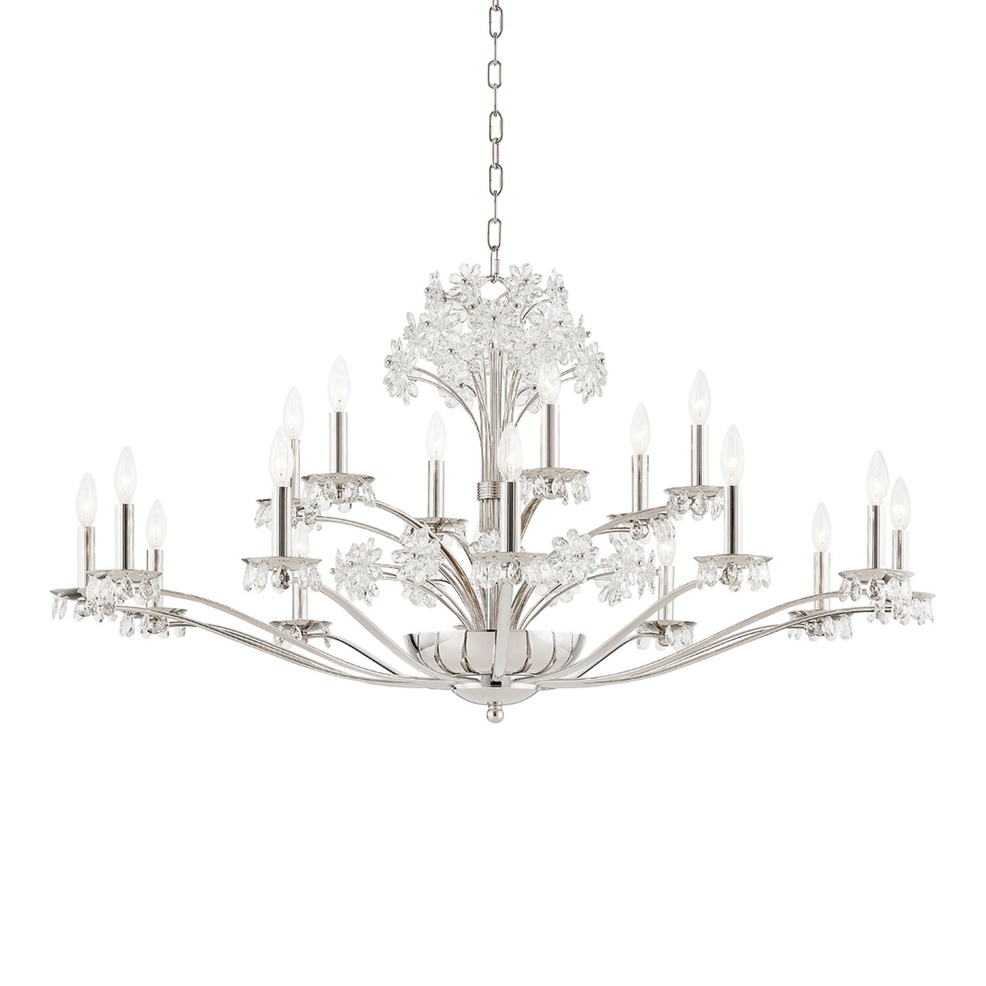 Beaumont 48" 20-Light Chandelier, Polished Nickel Finish