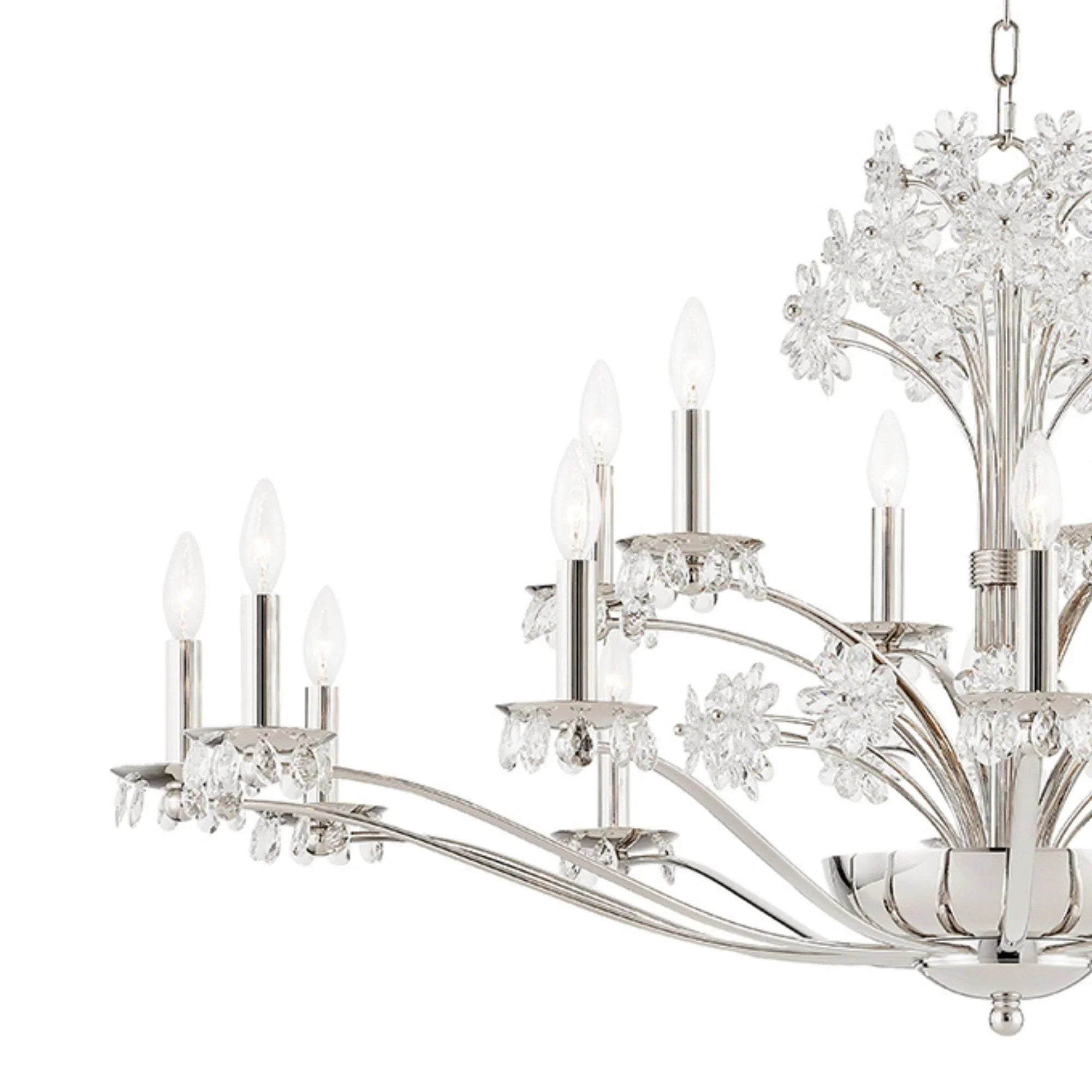 Hudson Valley Lighting - Beaumont 48" 20-Light Chandelier, Polished Nickel Finish | Bees Lighting
