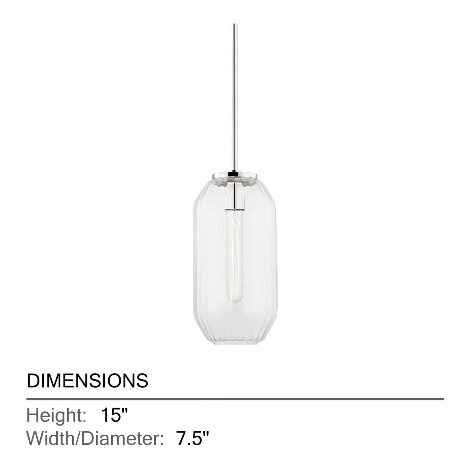 Hudson Valley Lighting - Bennett 15" Pendant, Polished Nickel Finish | Bees Lighting