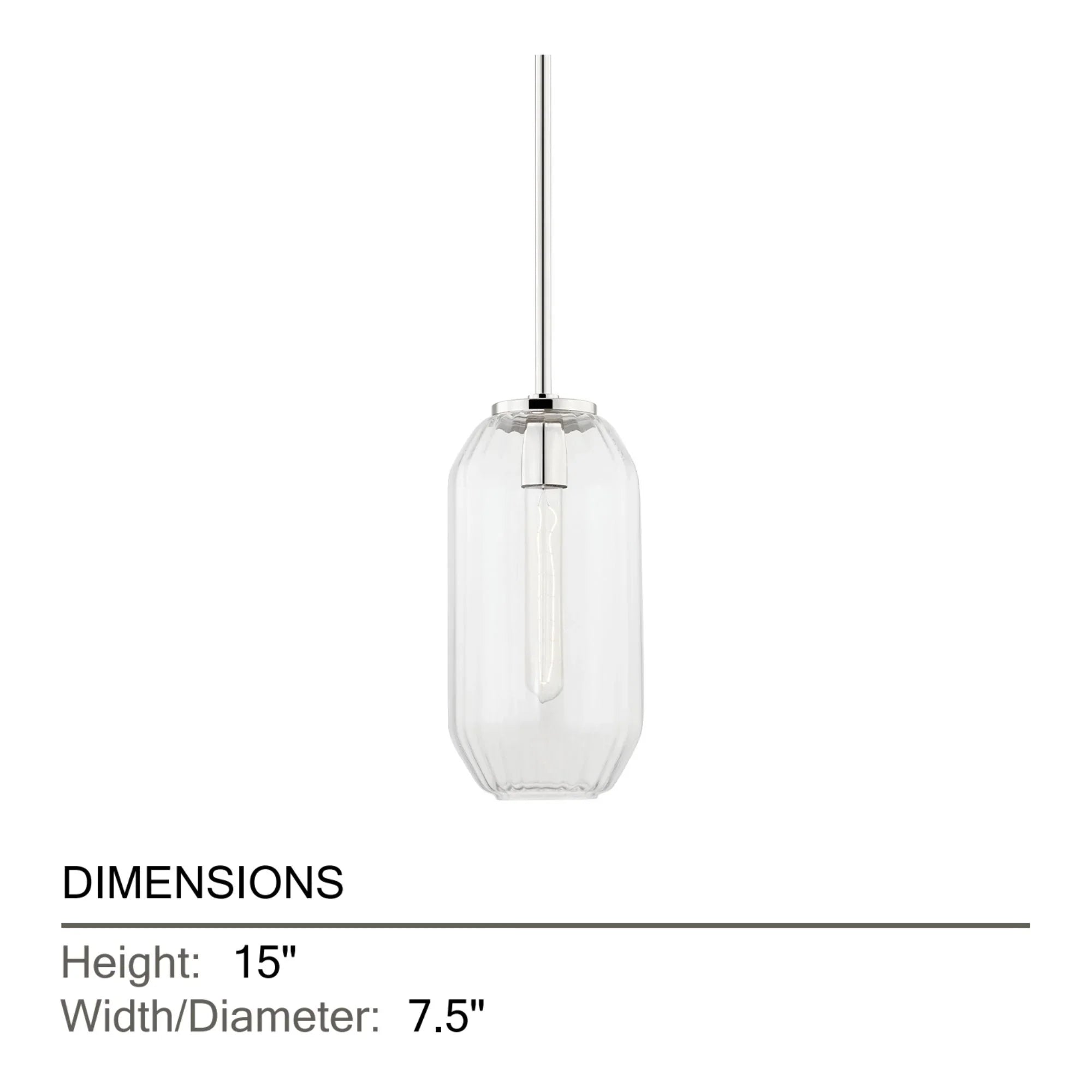 Hudson Valley Lighting - Bennett 15" Pendant, Polished Nickel Finish | Bees Lighting