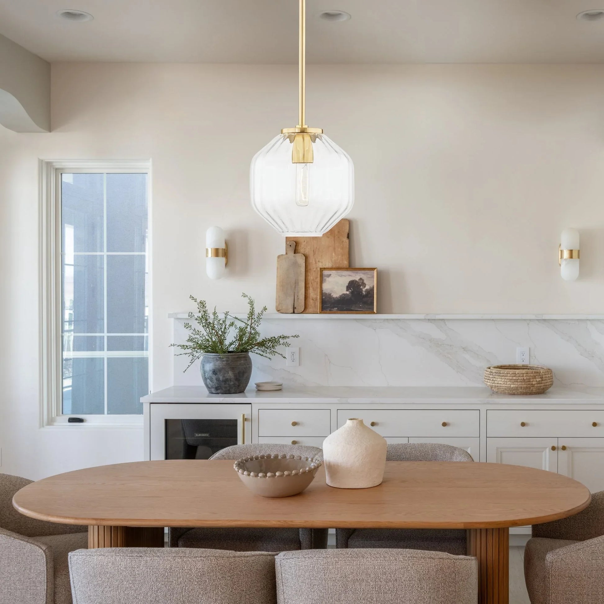 Hudson Valley Lighting - Bennett 10" Pendant, Aged Brass Finish | Bees Lighting