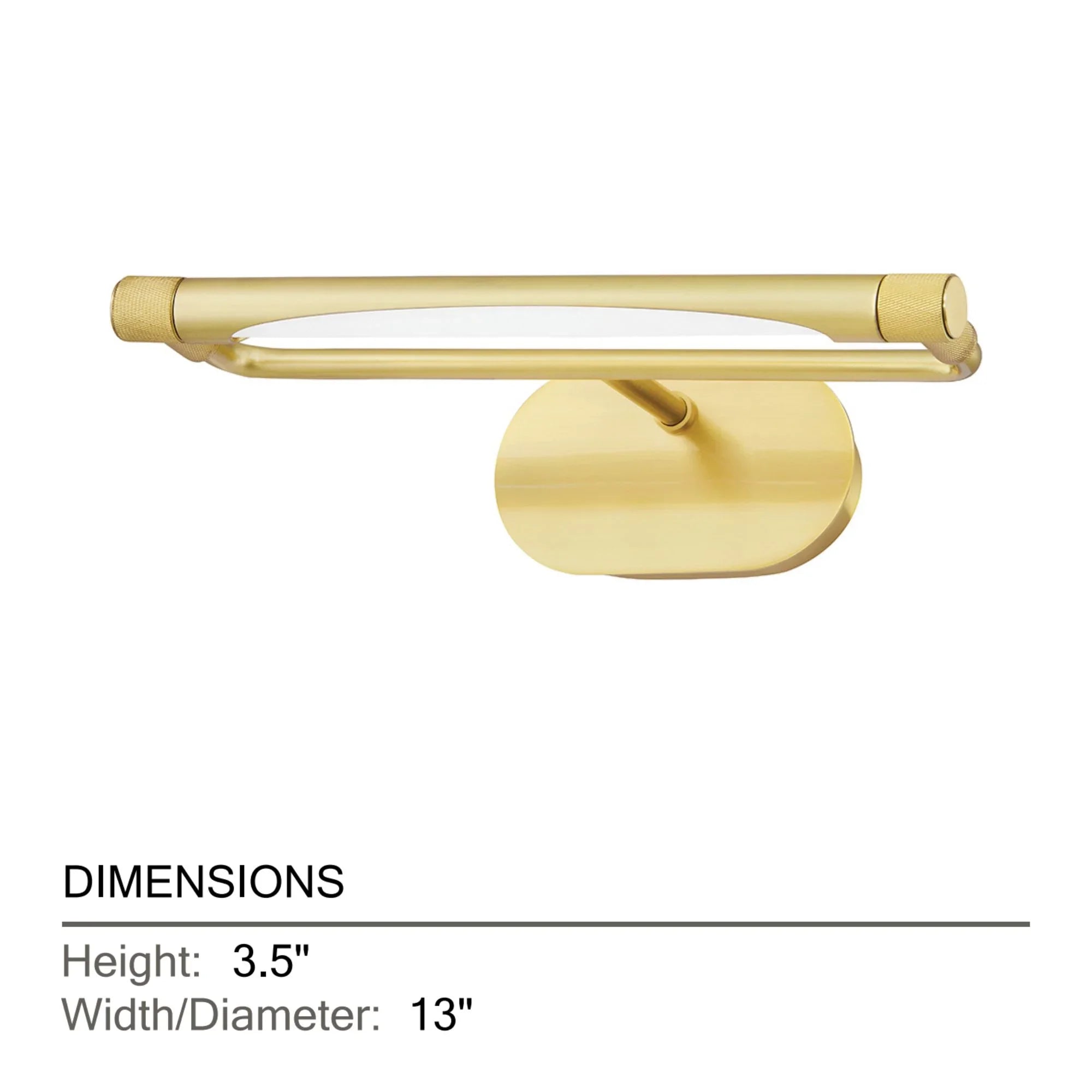 Hudson Valley Lighting - Berkshire 13" LED Picture Light, Aged Brass Finish | Bees Lighting