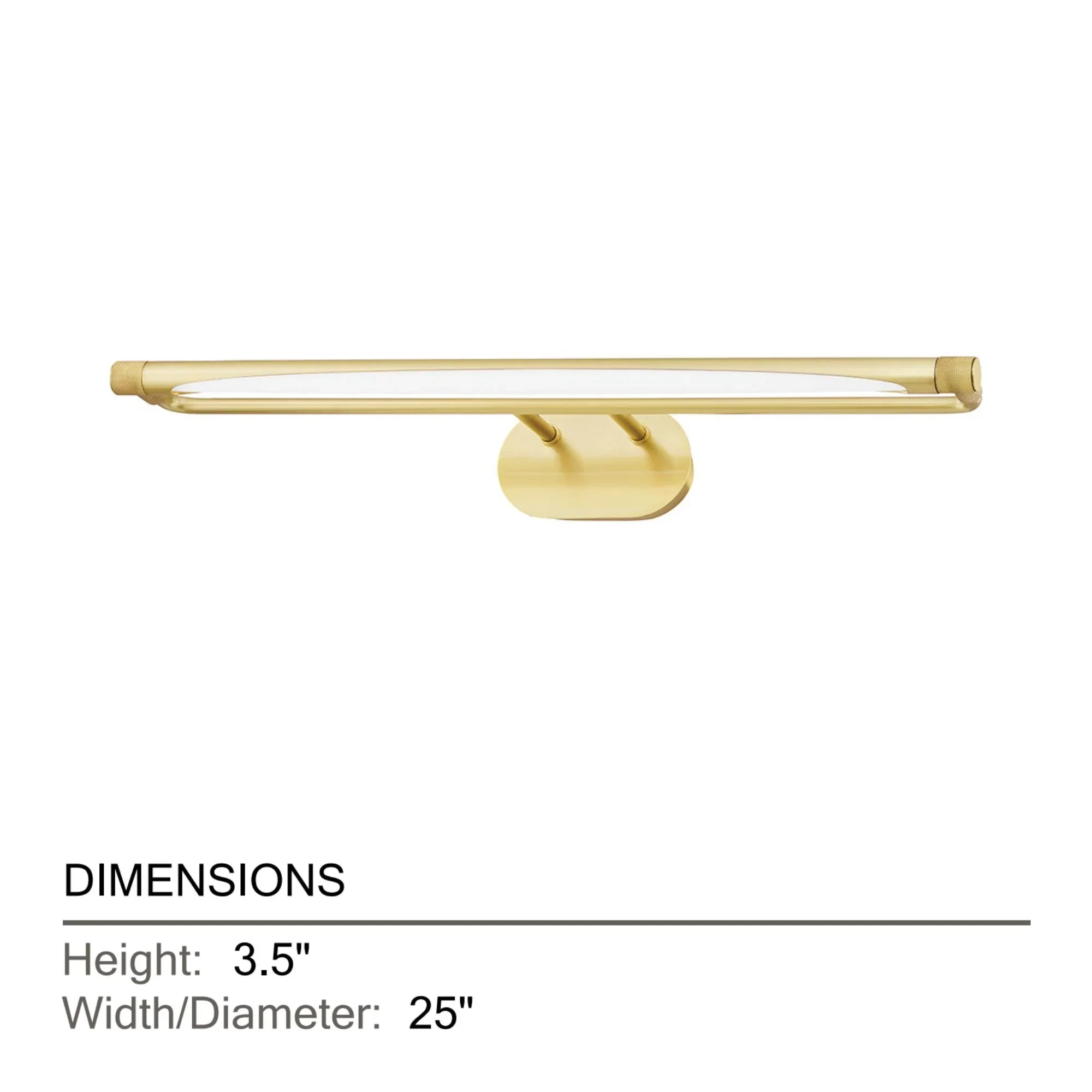 Berkshire 25" LED Picture Light, Aged Brass Finish