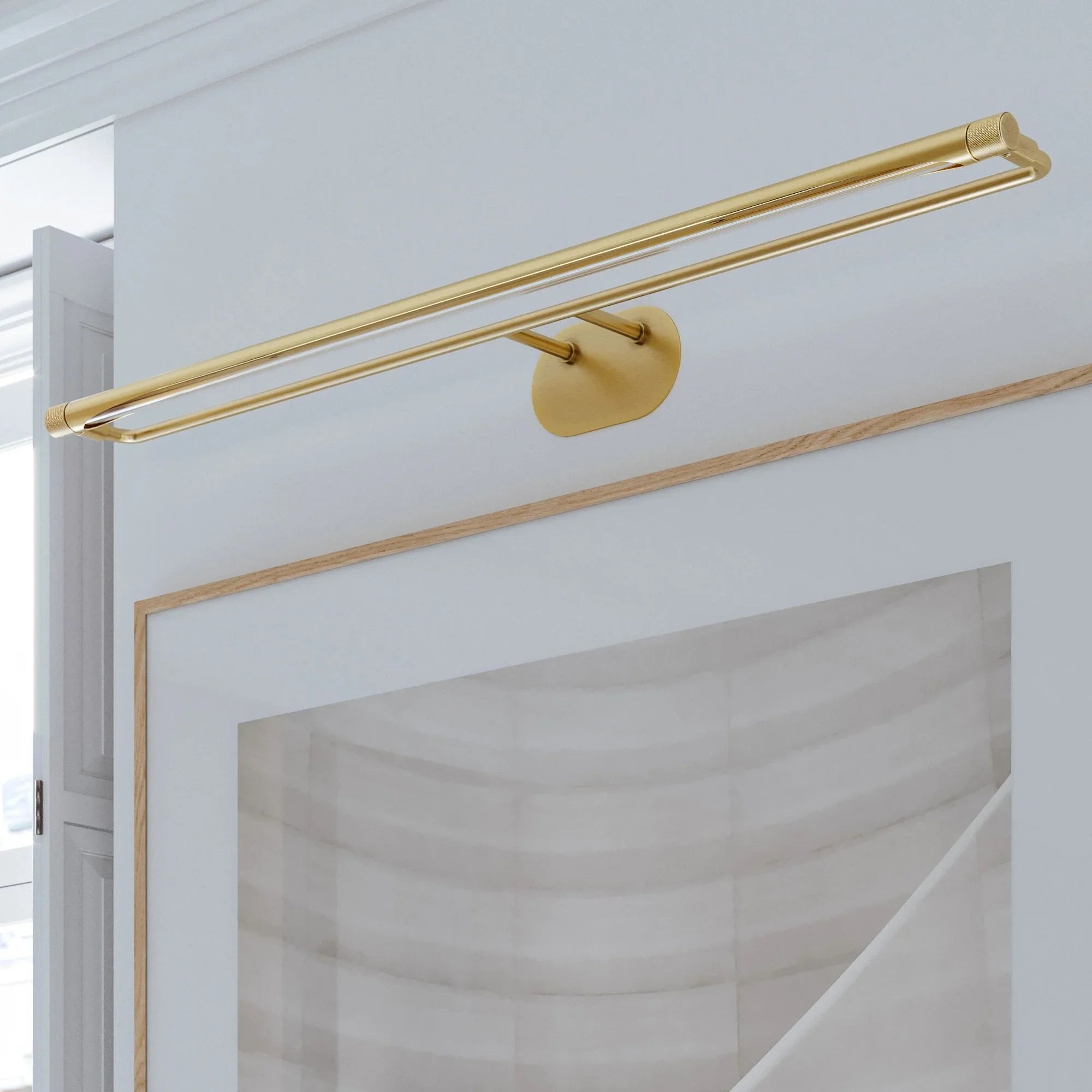 Berkshire 37" LED Picture Light, Aged Brass Finish