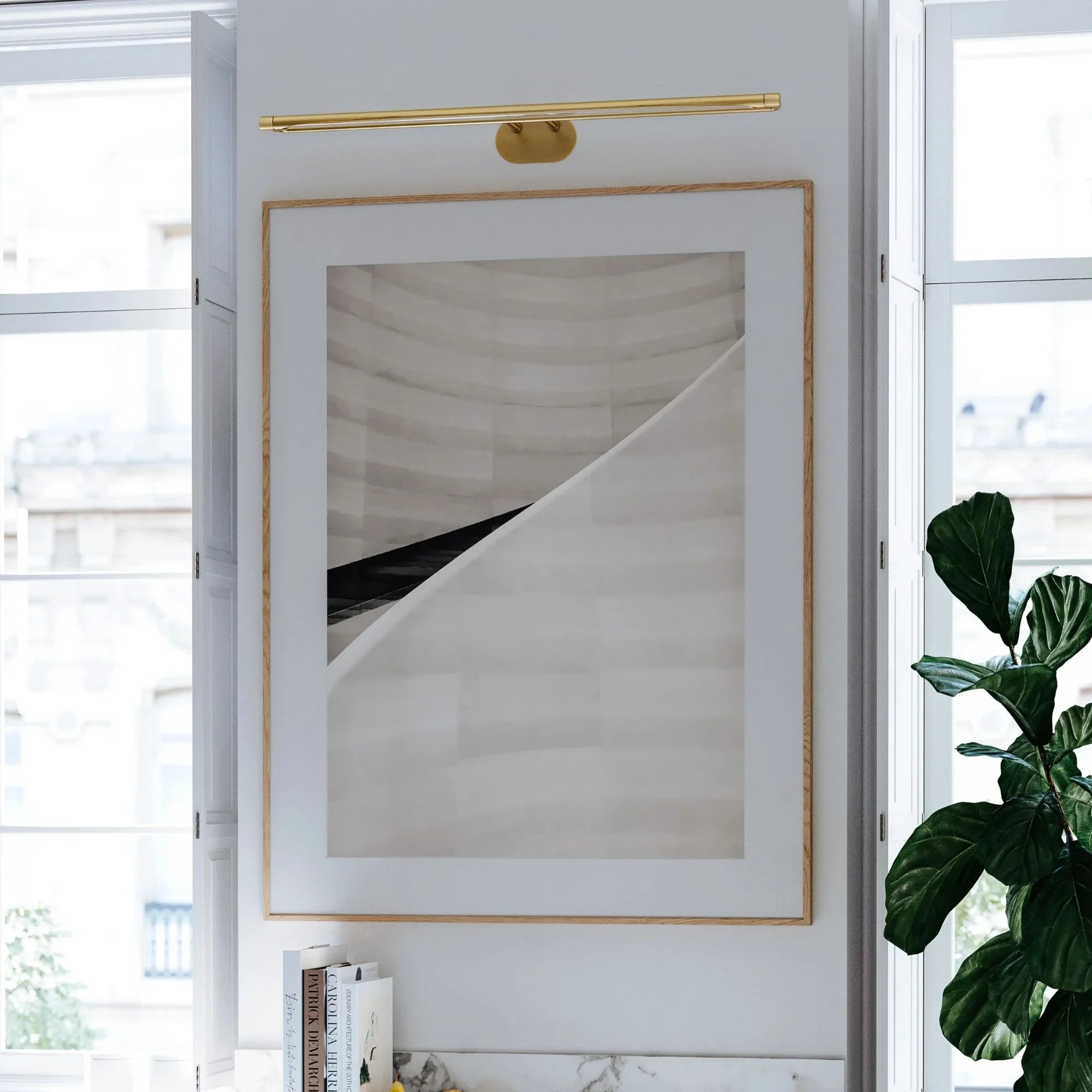 Berkshire 37" LED Picture Light, Aged Brass Finish