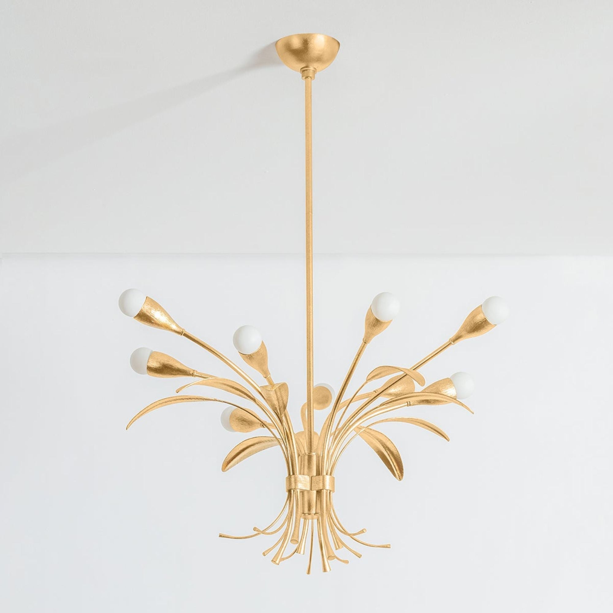 Bilston 28" 9-Light Chandelier, Vintage Gold Leaf Finish