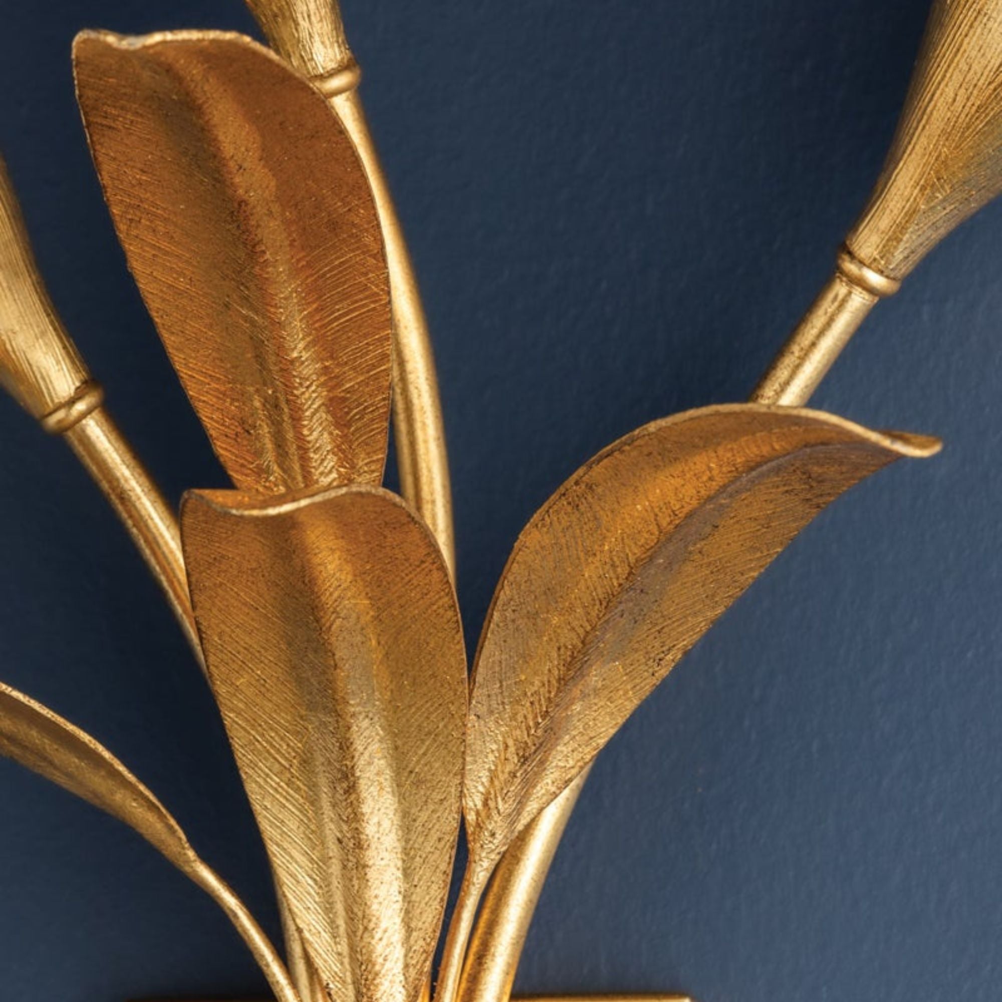 Bilston 22" 3-Light Wall Sconce, Vintage Gold Leaf Finish
