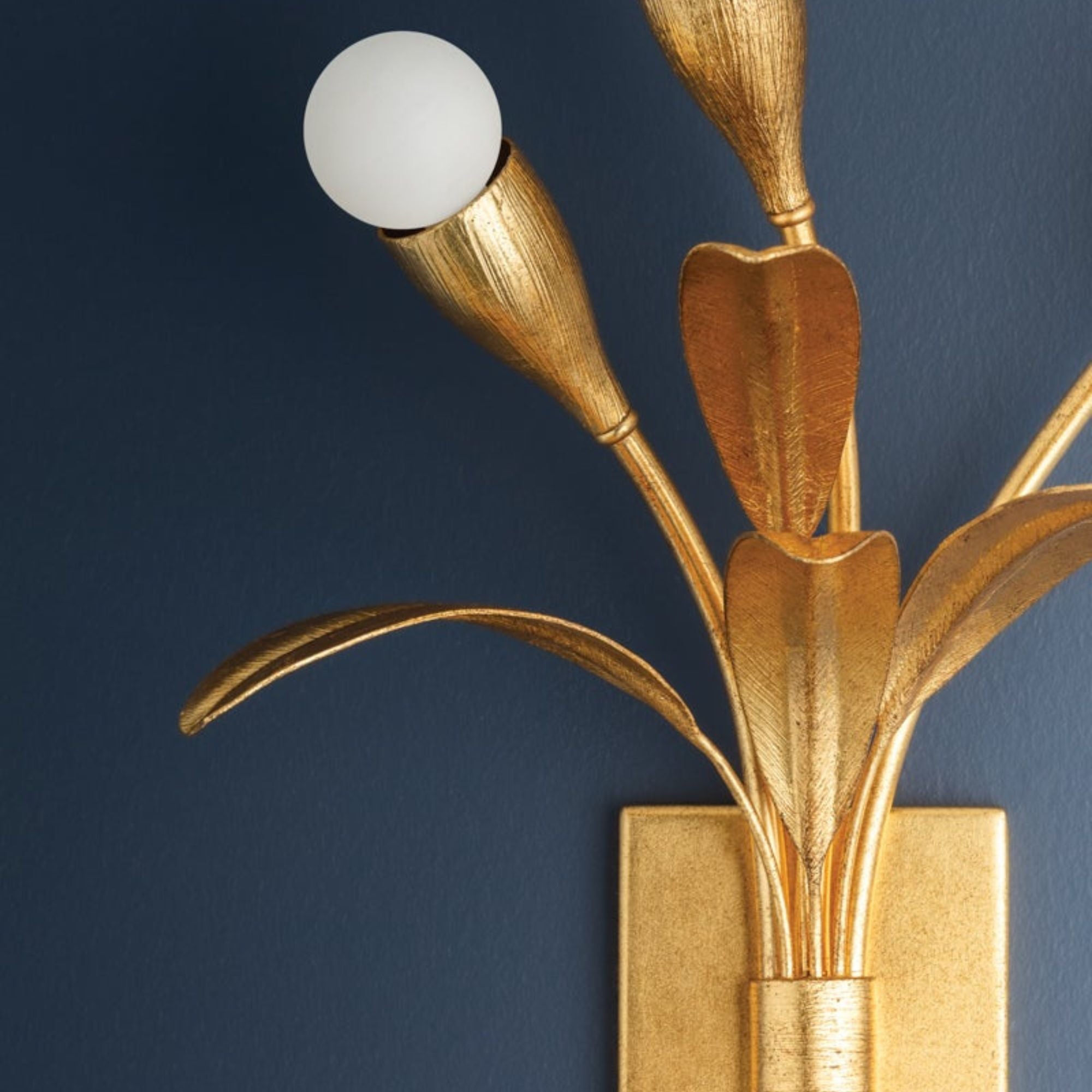Bilston 22" 3-Light Wall Sconce, Vintage Gold Leaf Finish