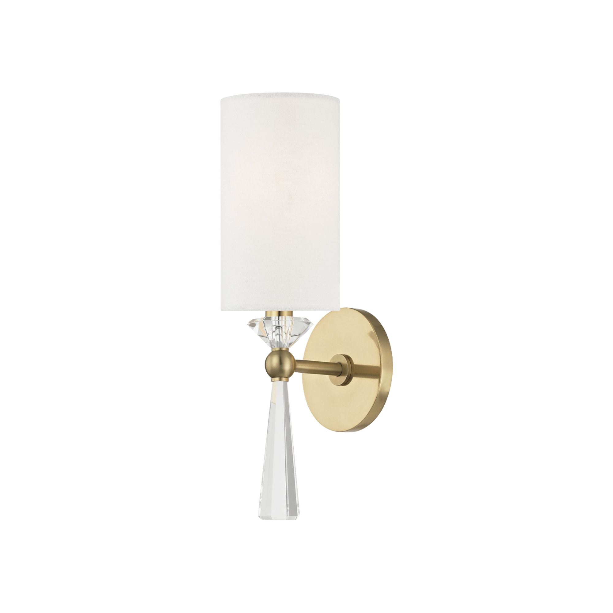 Birch 15" Wall Sconce, Aged Brass Finish