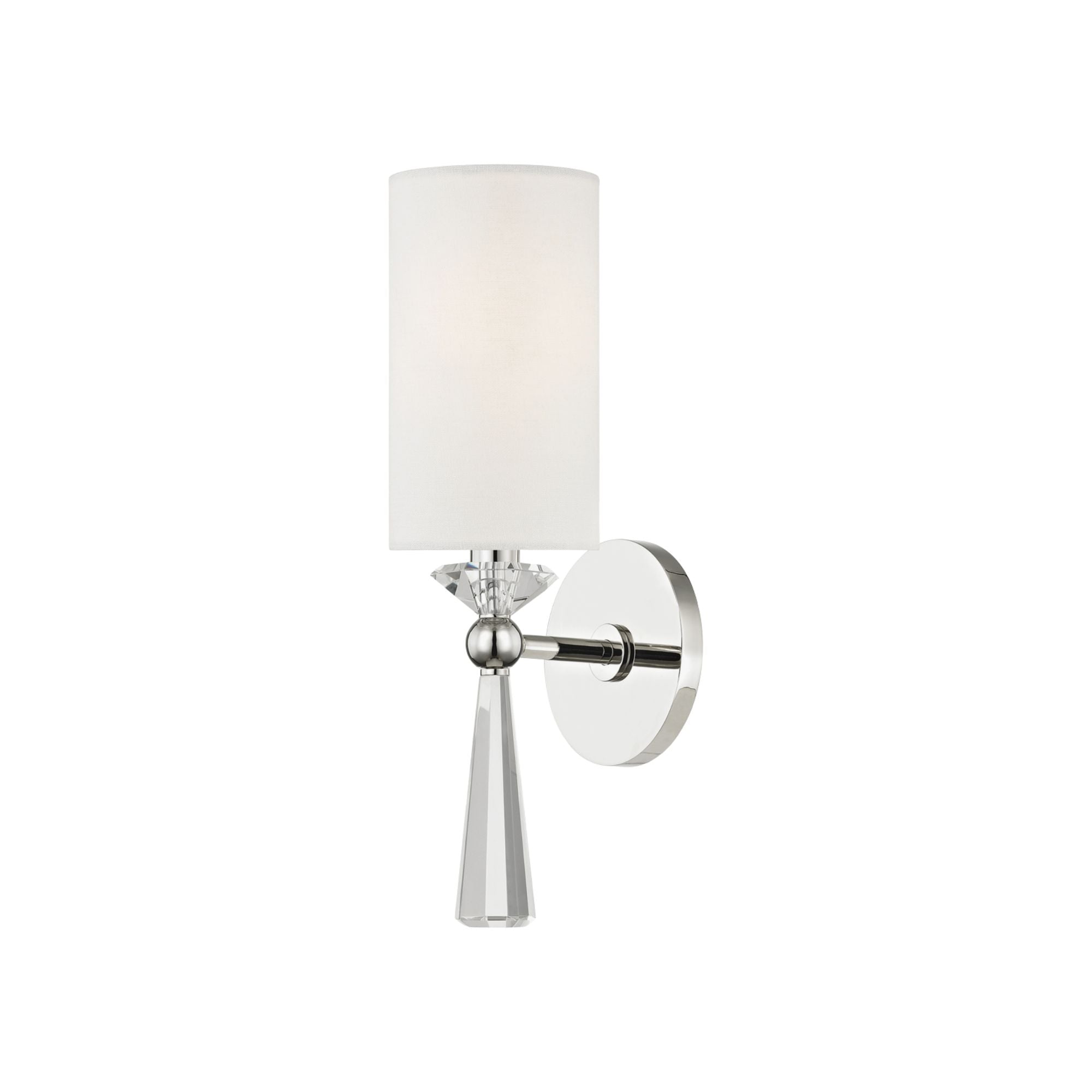 Birch 15" Wall Sconce, Polished Nickel Finish